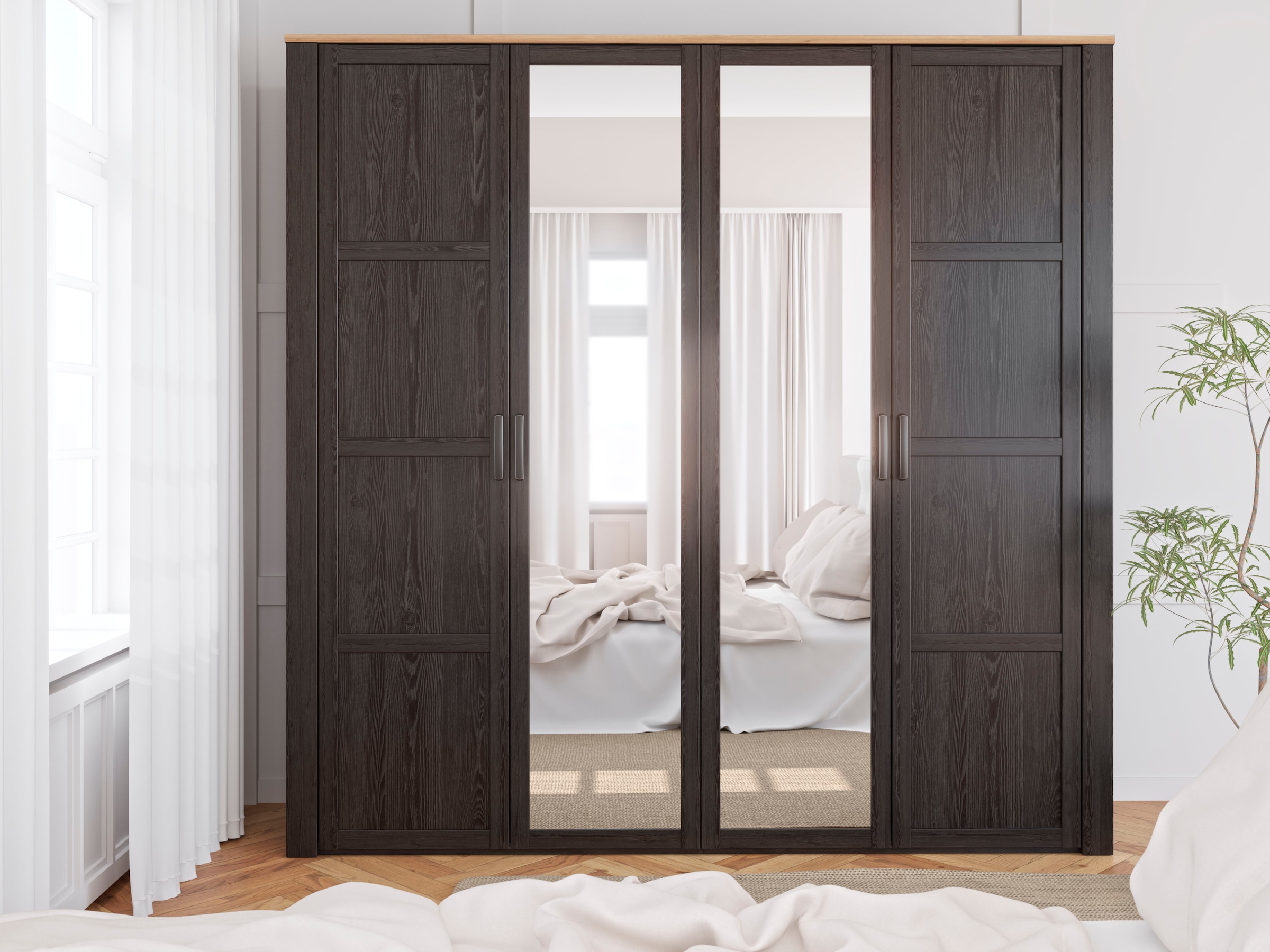 FORTE Kleiderschrank »Bohol« Höhe 214 cm, Spiegeltüre, SoftClose
