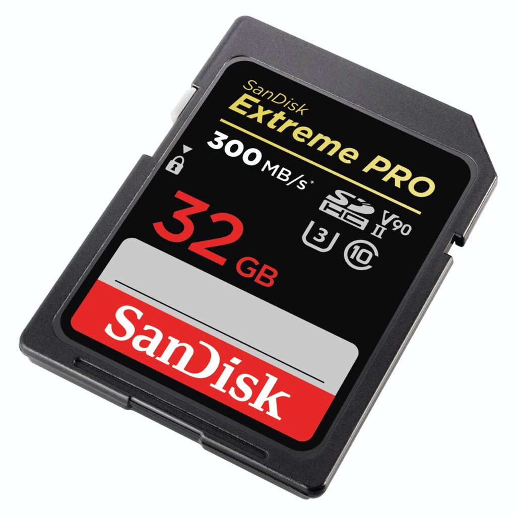 Sandisk Speicherkarte »Extreme Pro«, (UHS-I Class 10 300 MB/s Lesegeschwindigkeit)