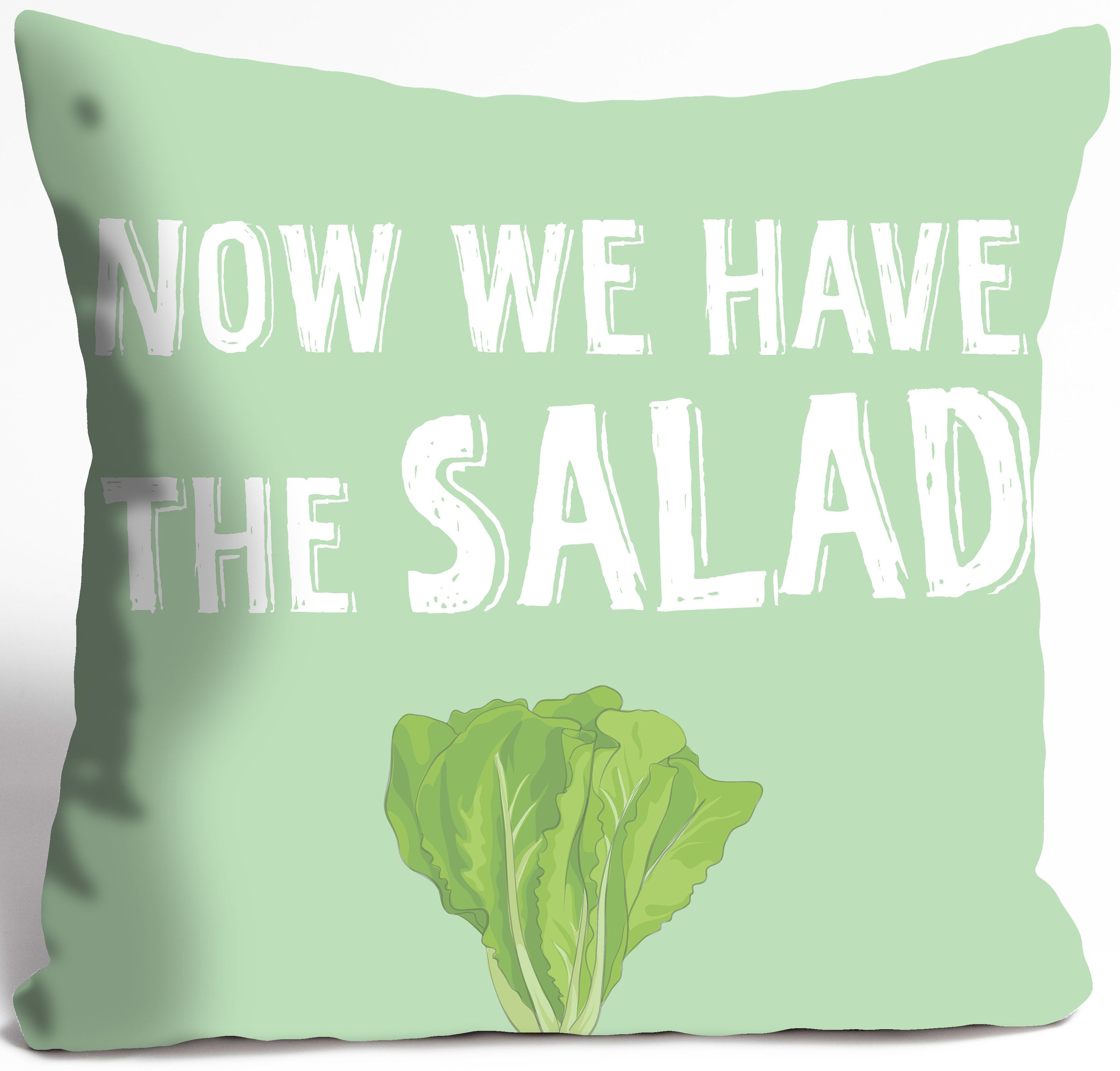 queence Dekokissen "NOW WE HAVE THE SALAD" Kissenhülle ohne Füllung, 1 Stüc günstig online kaufen