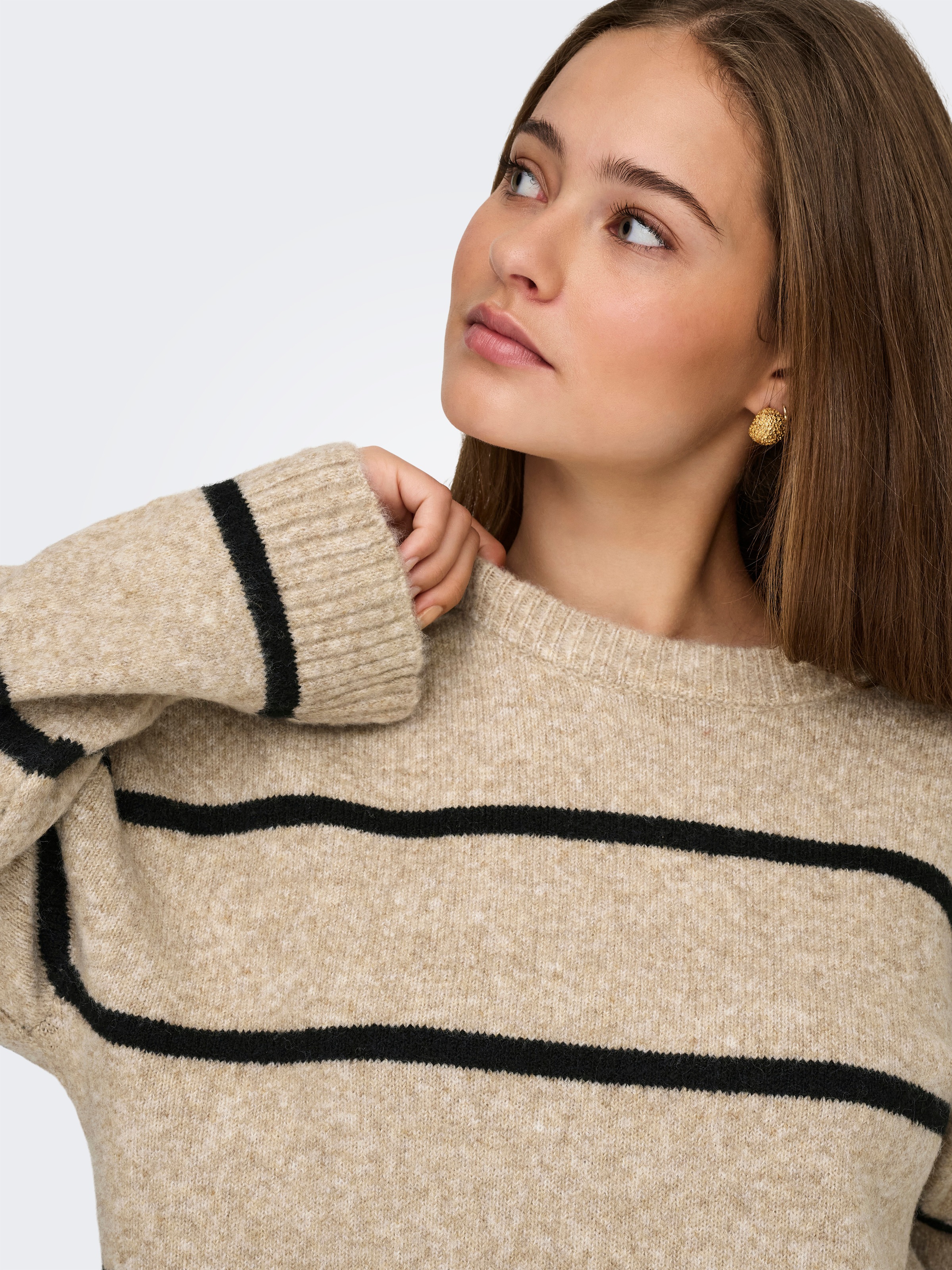 ONLY Strickpullover "ONLOXFORD LIFE LS STRIPE O-NECK KNT" günstig online kaufen