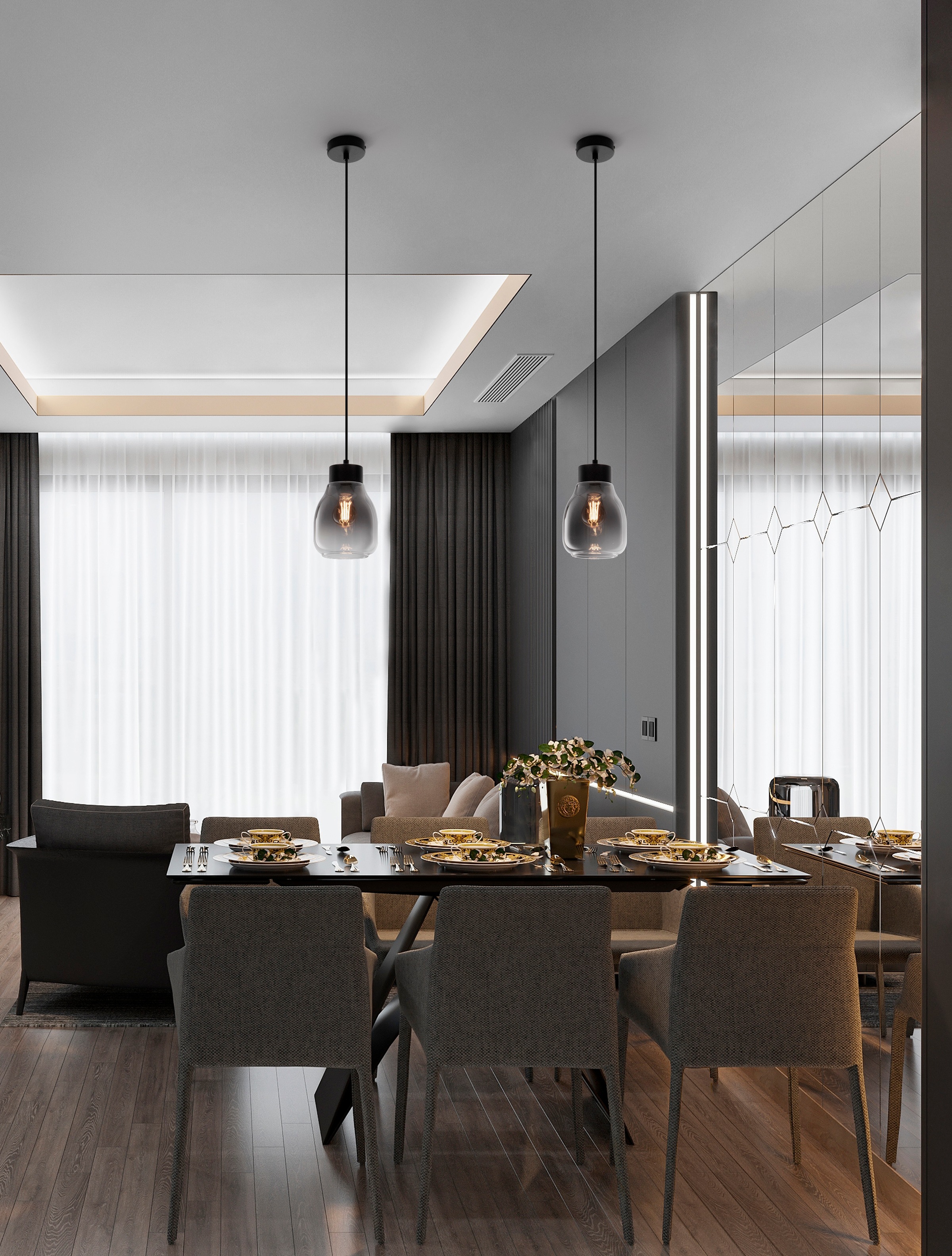Nova Luce Pendelleuchte »BLACU«, 1 flammig