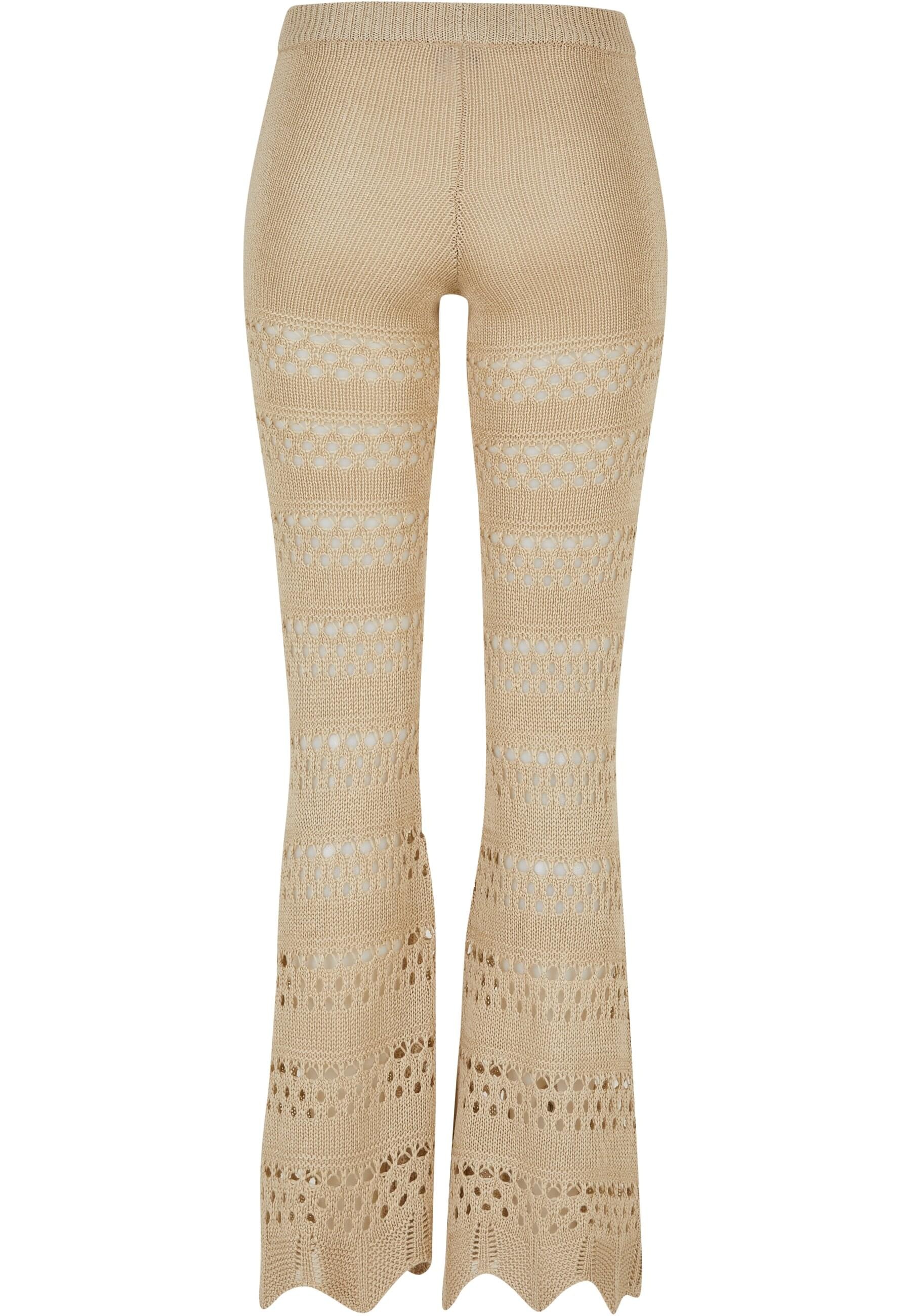 URBAN CLASSICS Leggings "Urban Classics Damen Ladies Flared Crochet Knit Le günstig online kaufen