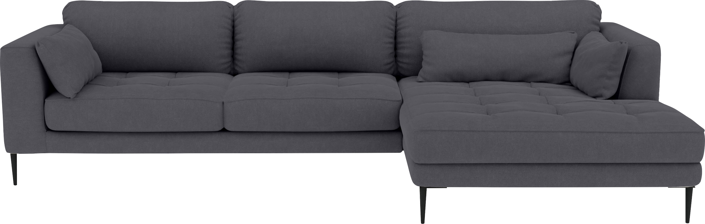 TRENDMANUFAKTUR Ecksofa »Luzi, wahlweise mit Schlaffunktion & Bettkasten. OTTOs Choice, L-Form«, Designsofa mit tollem Sitzkomfort, Metallfüße schwarz, Breite 280 cm