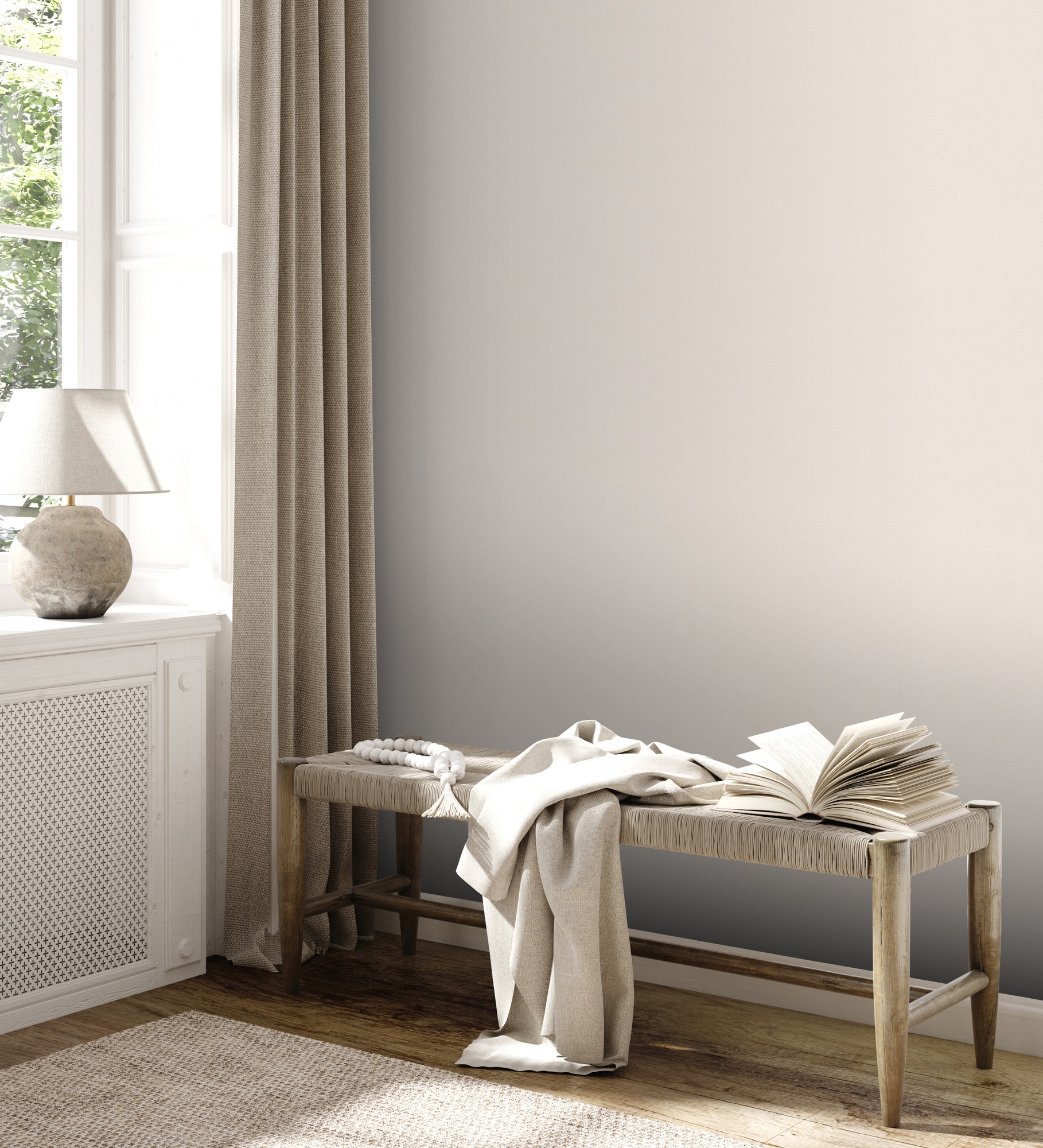 A.S. Création Vliestapete »Unitapete Landhaus«, matt-gemustert-neutral, Tapete einfarbig matt Tapeten Wohnzimmer Schlafzimmer Küche modern