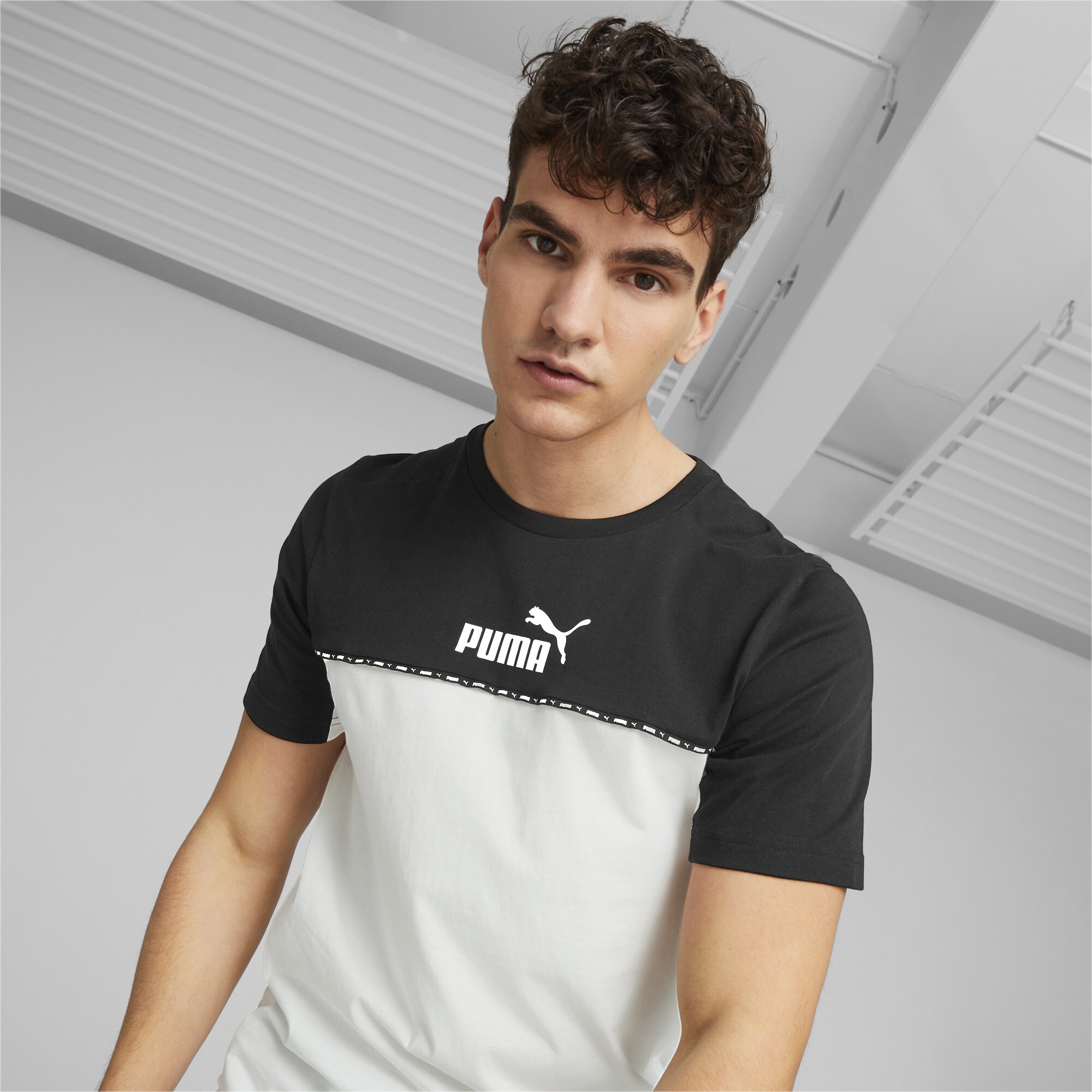 PUMA T-Shirt "Essentials Block Tape T-Shirt Herren" günstig online kaufen