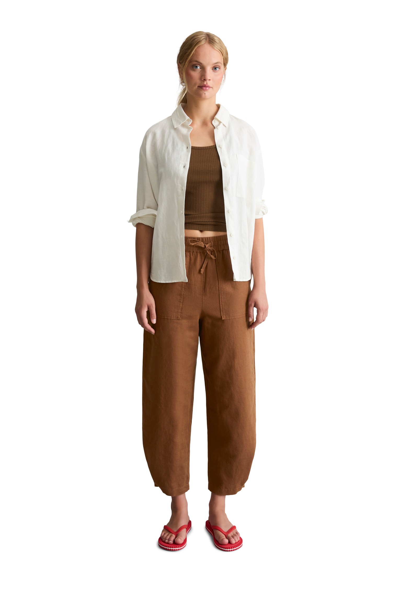 Marc O'Polo DENIM Chinohose »aus Leinen-Baumwolle-Mix«
