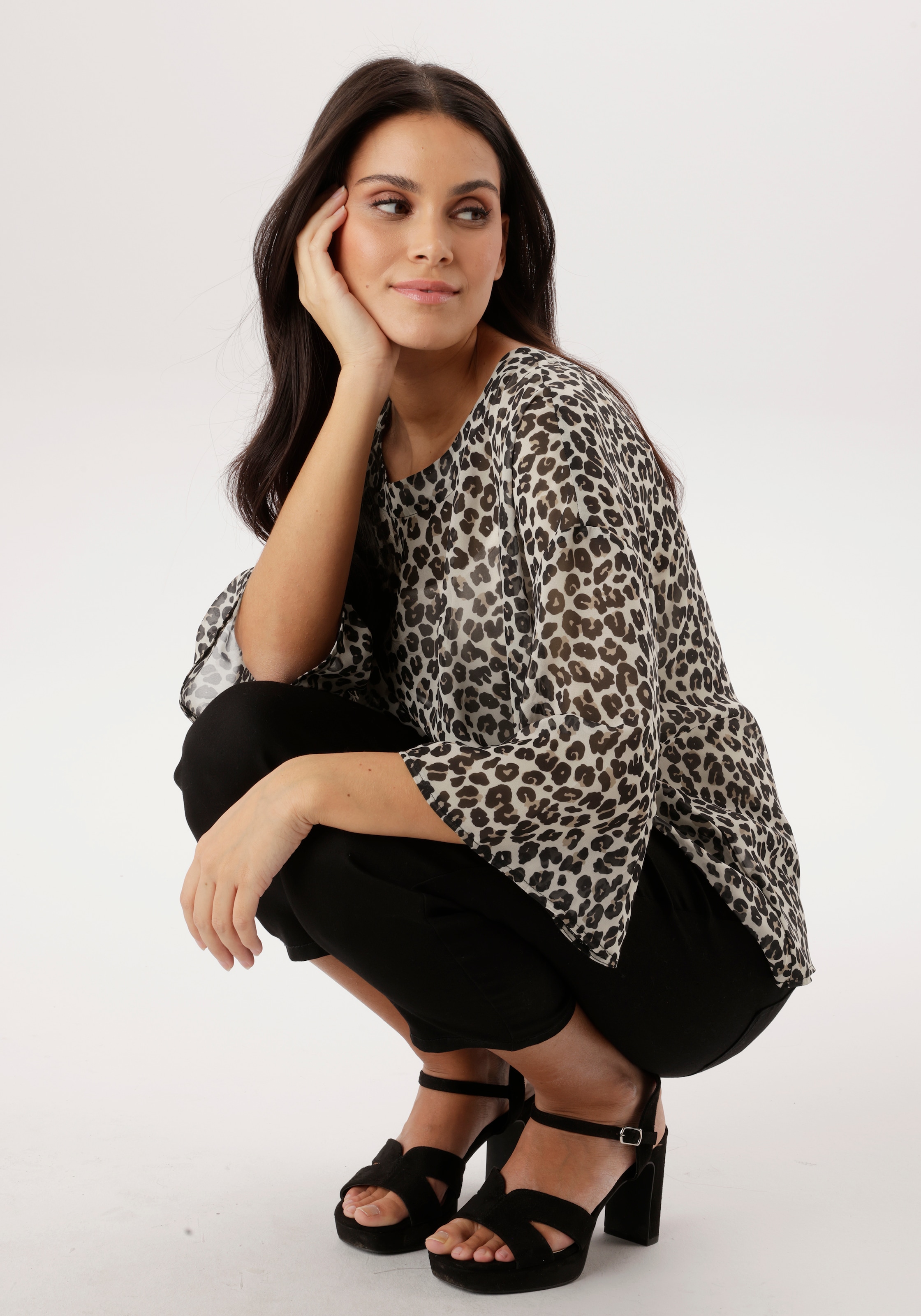 Aniston SELECTED Schlupfbluse im modischen Animal-Print - NEUE KOLLEKTION