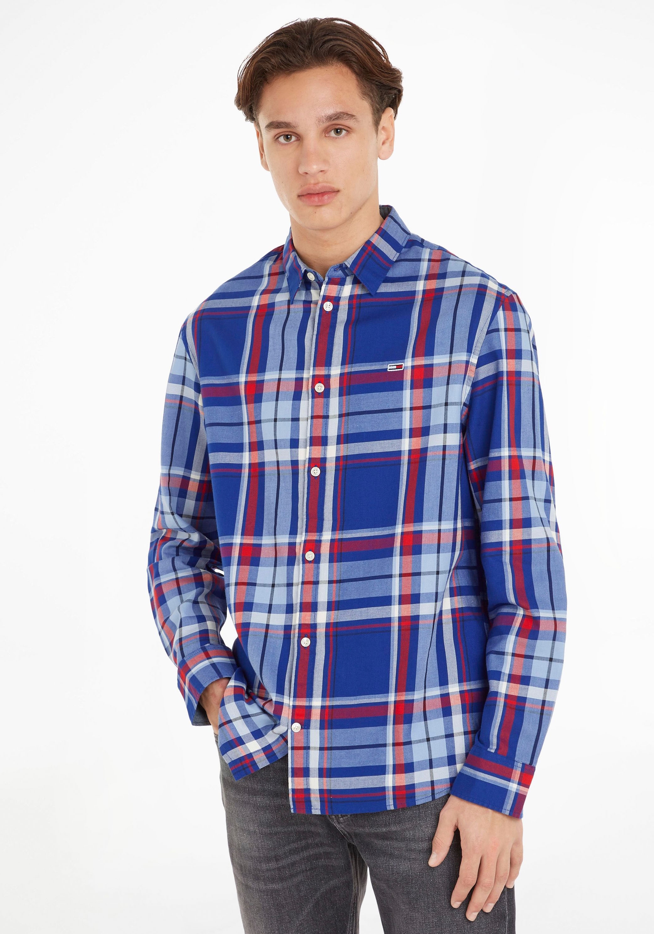 Tommy Jeans Langarmhemd "TJM CLSC ESSENTIAL CHECK SHIRT" günstig online kaufen