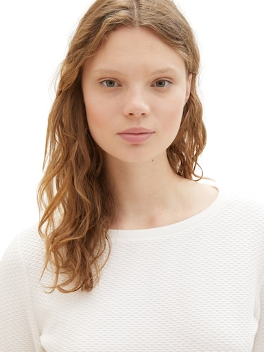 TOM TAILOR Denim Sweatshirt, im besonderen Strukturmuster