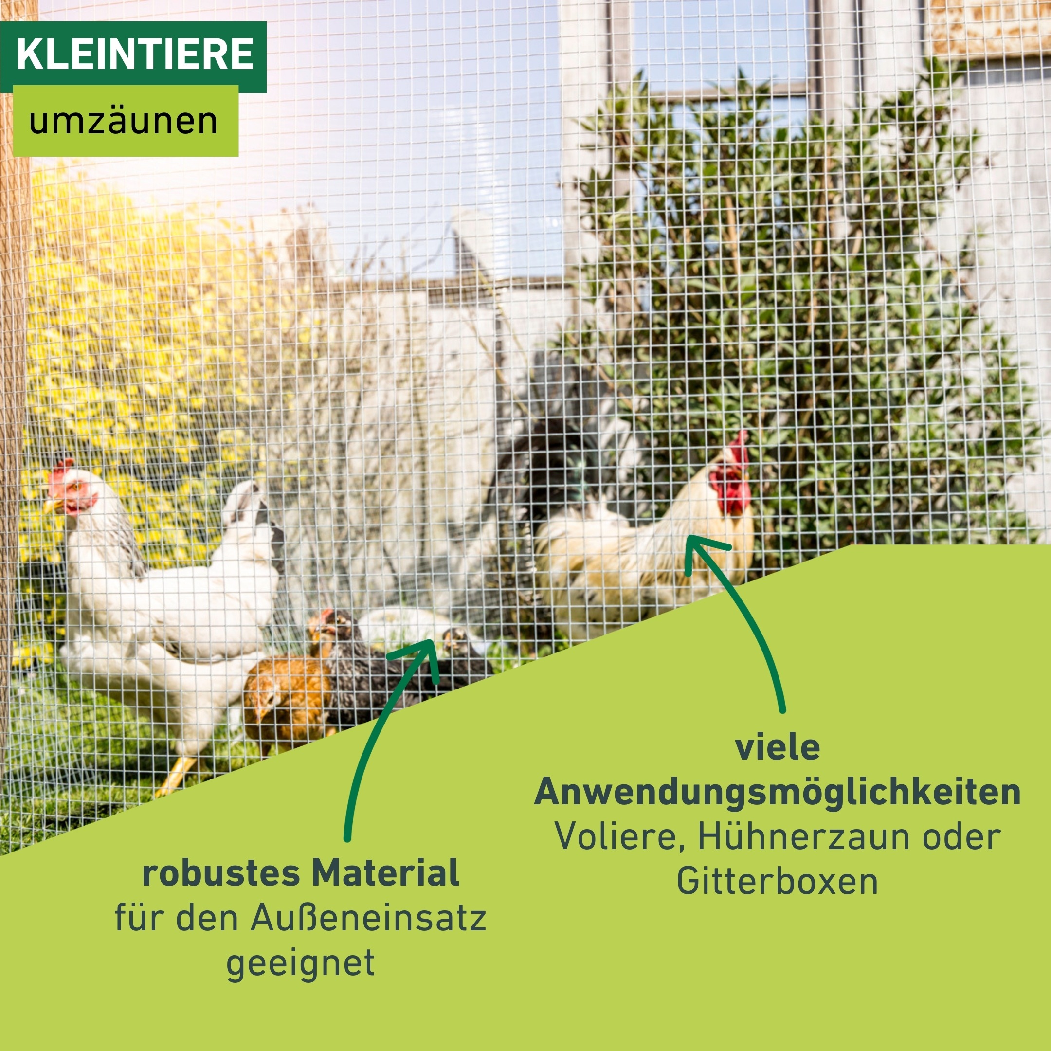Windhager Voliere »für Tiere und Garten, Drahgitter verzinkt für den Außenbereich« Stahlgitter erhältlich in unterschiedlichen Größen