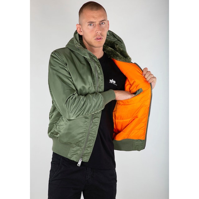 Alpha Industries Bomberjacke »MA-1 HOODED«, mit Kapuze ▷ bestellen | BAUR