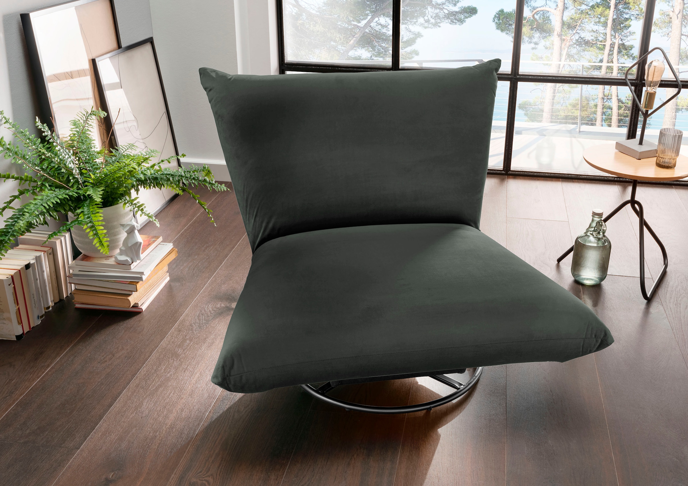 Home affaire Drehsessel "Cremona" 360 drehbar mit Metallfuß günstig online kaufen