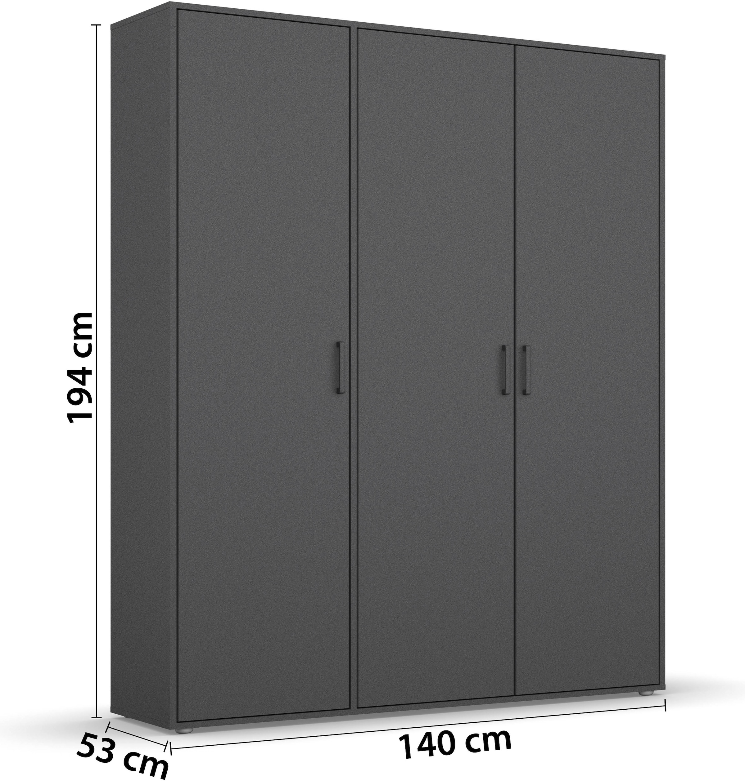 rauch Kleiderschrank »VOYAGER Otto´s Choice Garderobe Wäscheschrank TOPSELLER Schlafzimmer«, (in 3 verschiedenen Ausstattungen BASIC/CLASSIC/PREMIUM), Schrank mit modernen Griffen in viel Stauraum MADE IN GERMANY