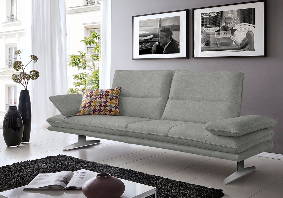 W.SCHILLIG 2,5-Sitzer "broadway Designsofa mit hohem Sitzkomfort" Sitztiefenverstellung, Kopfteil- & Seitenteilverstellung, Breite 236cm
