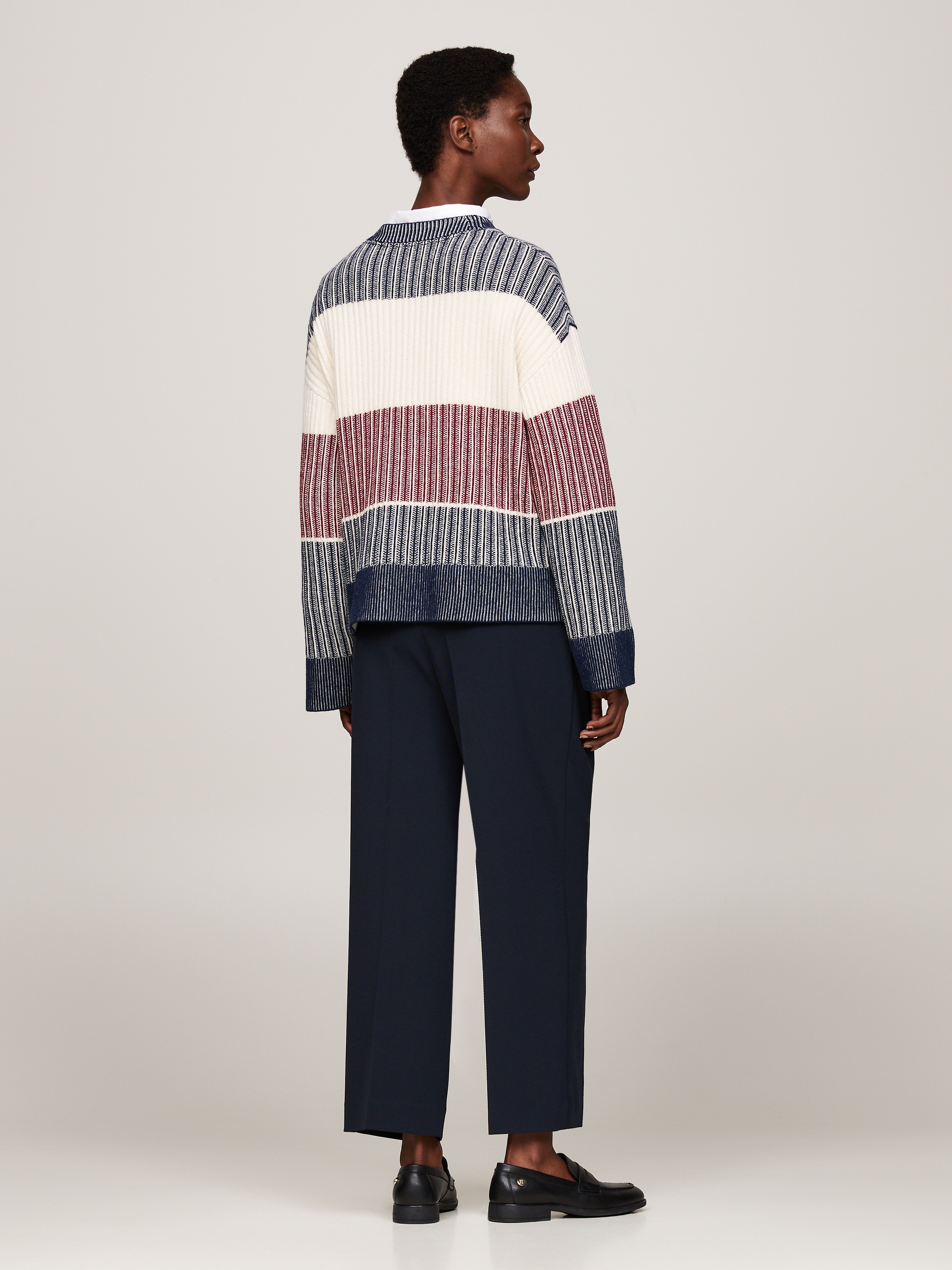 Tommy Hilfiger Strickpullover »GLOBAL STP ALL OVER SWEATER« Global Serie TH WOMEN,  mit Tommy Hilfiger Global Stripe