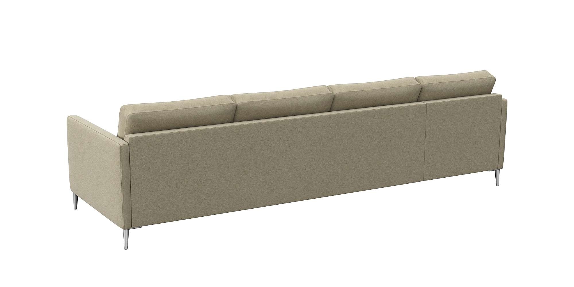FLEXLUX Ecksofa »Fiore, super Sitzkomfort durch Kaltschaum im Sitz, L-Form«, schmale Armlehnen, Füße Alu