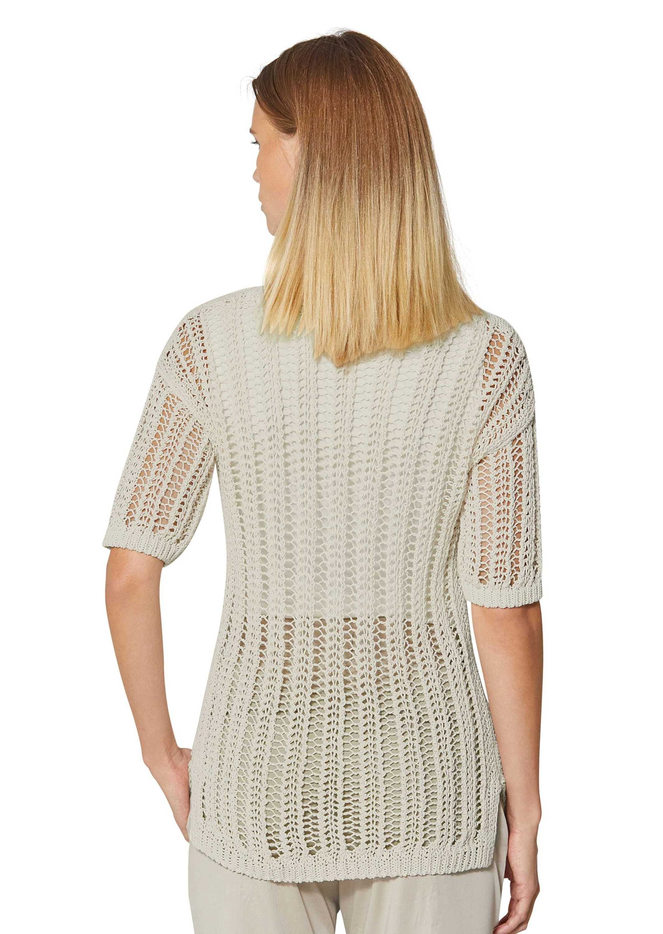 MADELEINE Longpullover »Pullover Ajourpullover aus edlem italienischem Bändchengarn«