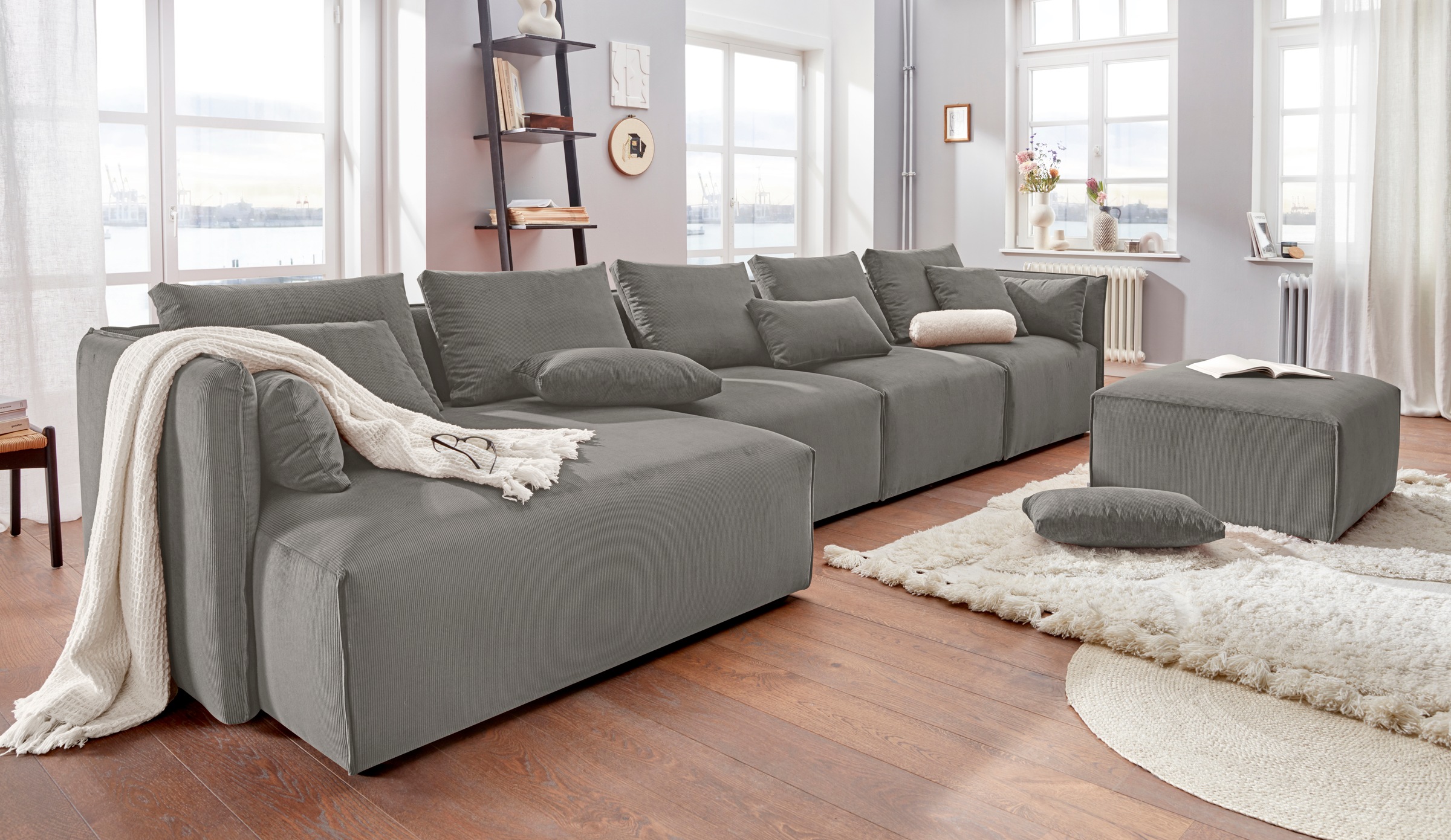 andas Ottomane »Nöre«, kurzes Lounge-Modul - zum Zusammenstellen, Breite 138 cm, Tiefe 128 cm