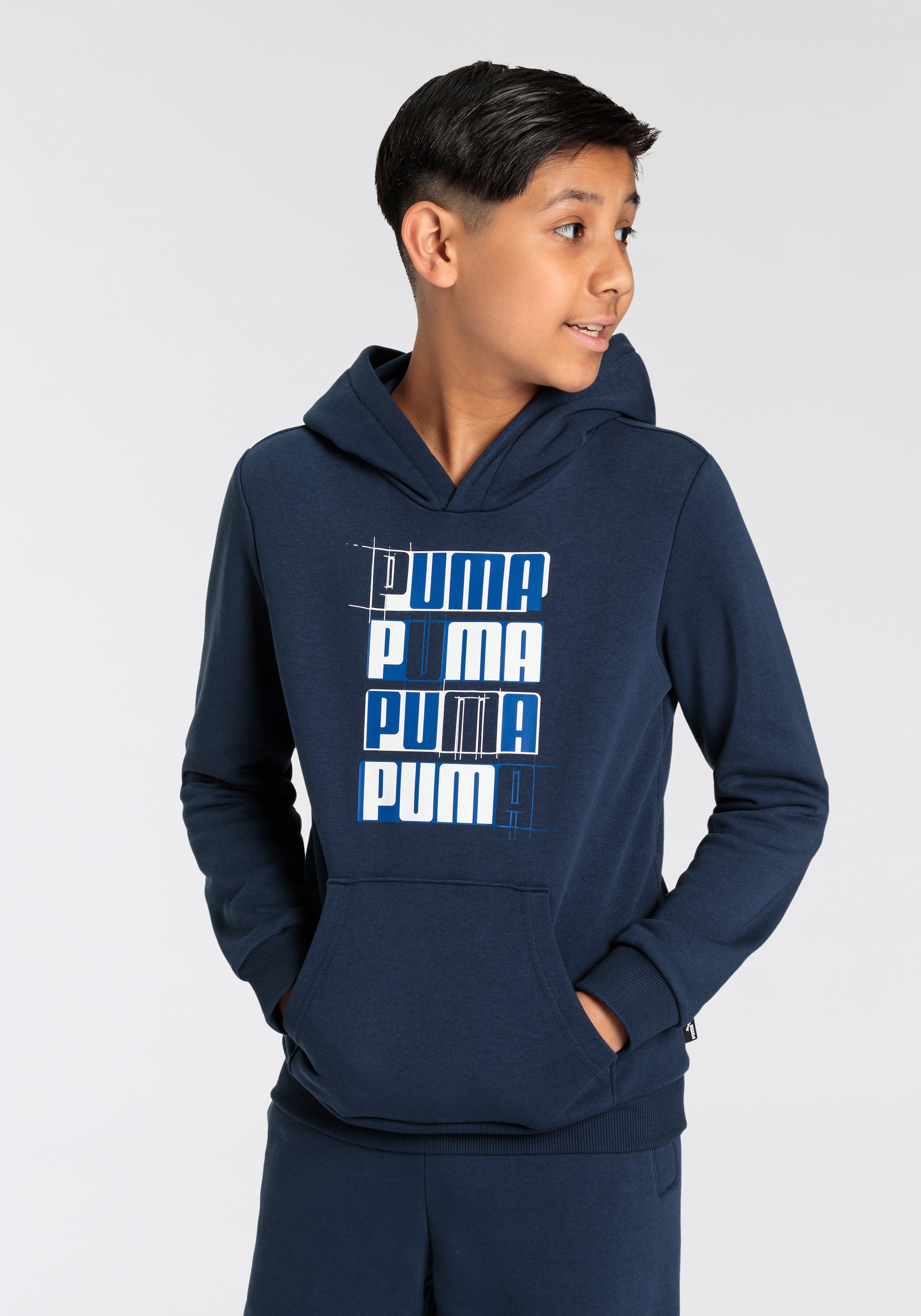 PUMA Kapuzensweatshirt »ESS+ LOGO LAB HOODIE TR B«, (1 tlg.)