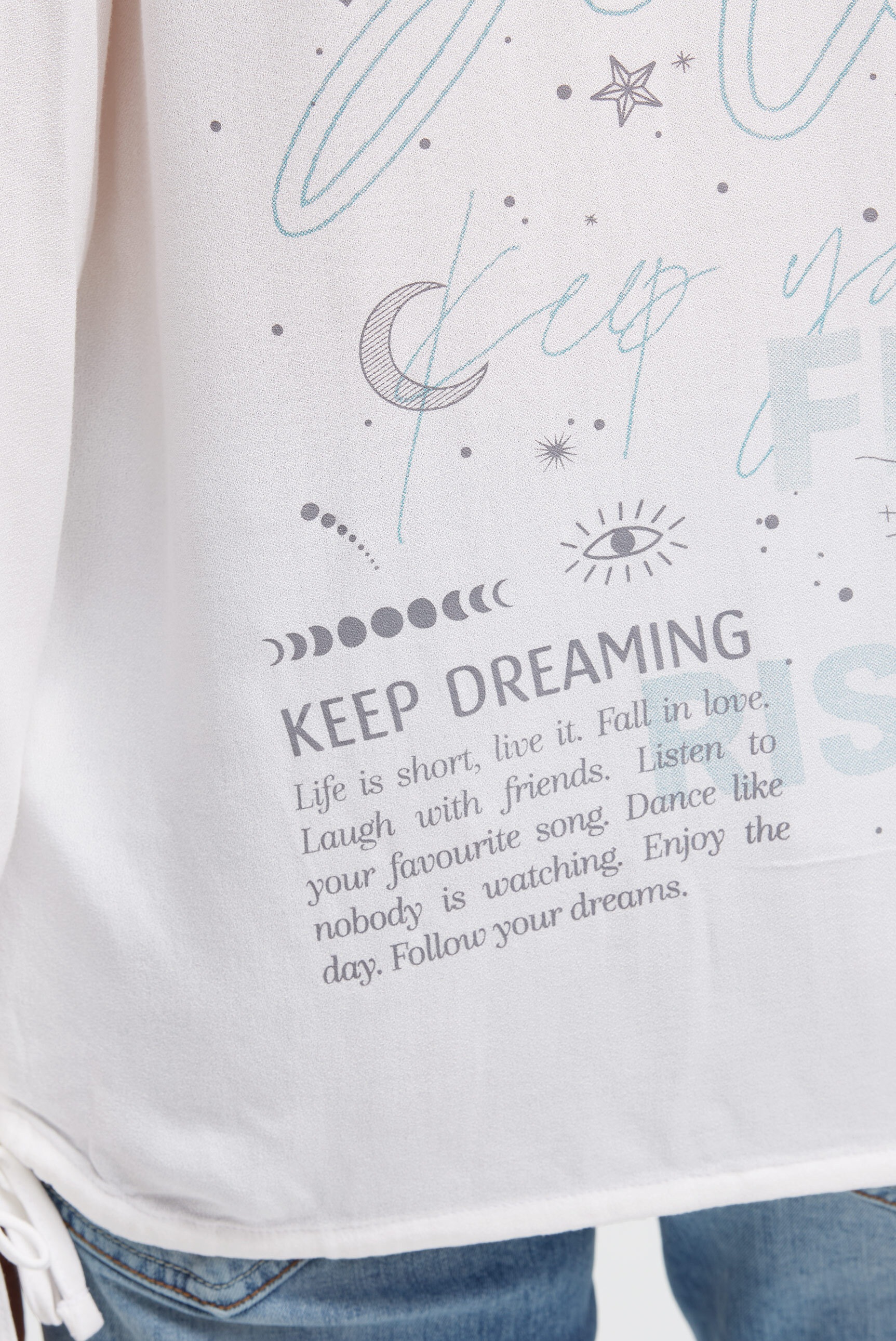 SOCCX Langarmbluse mit Tunnelzugband im Saum