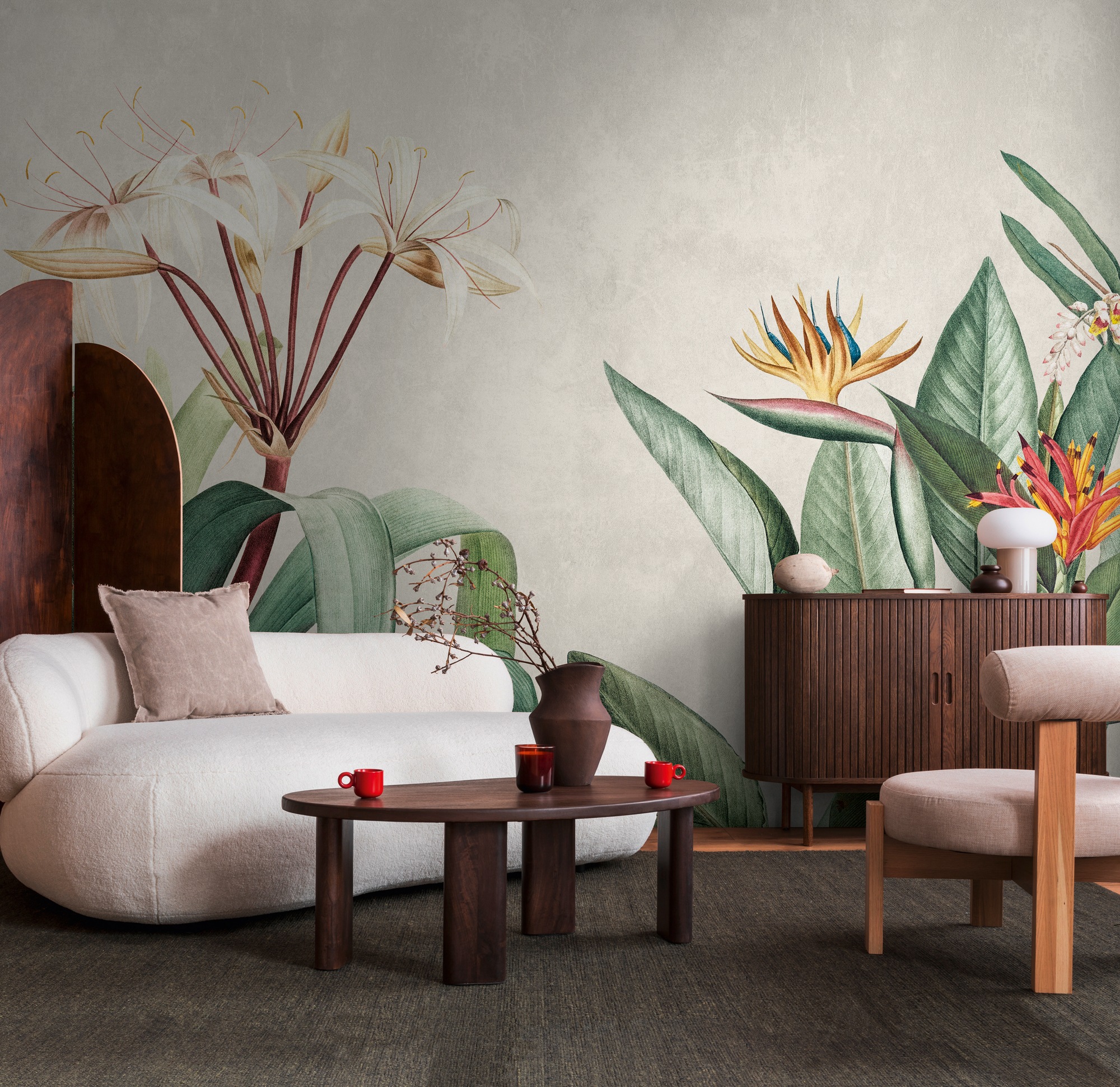 living walls Fototapete "THE WALL III Pflanzen-Tapete Motivtapete Floral Bl günstig online kaufen