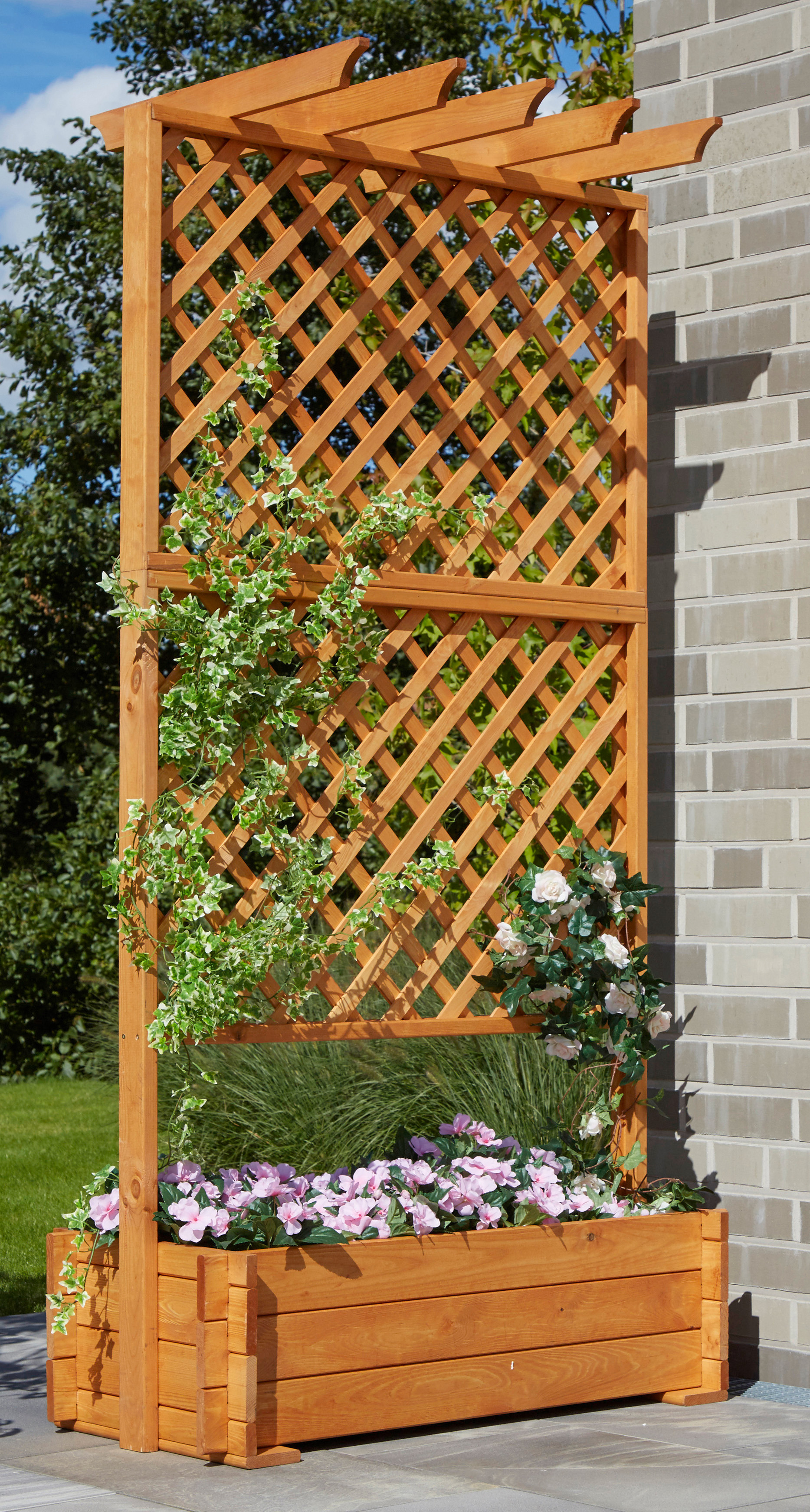 Spalier, Pergola mit Pflanzkasten, BxTxH: 102x65x200 cm