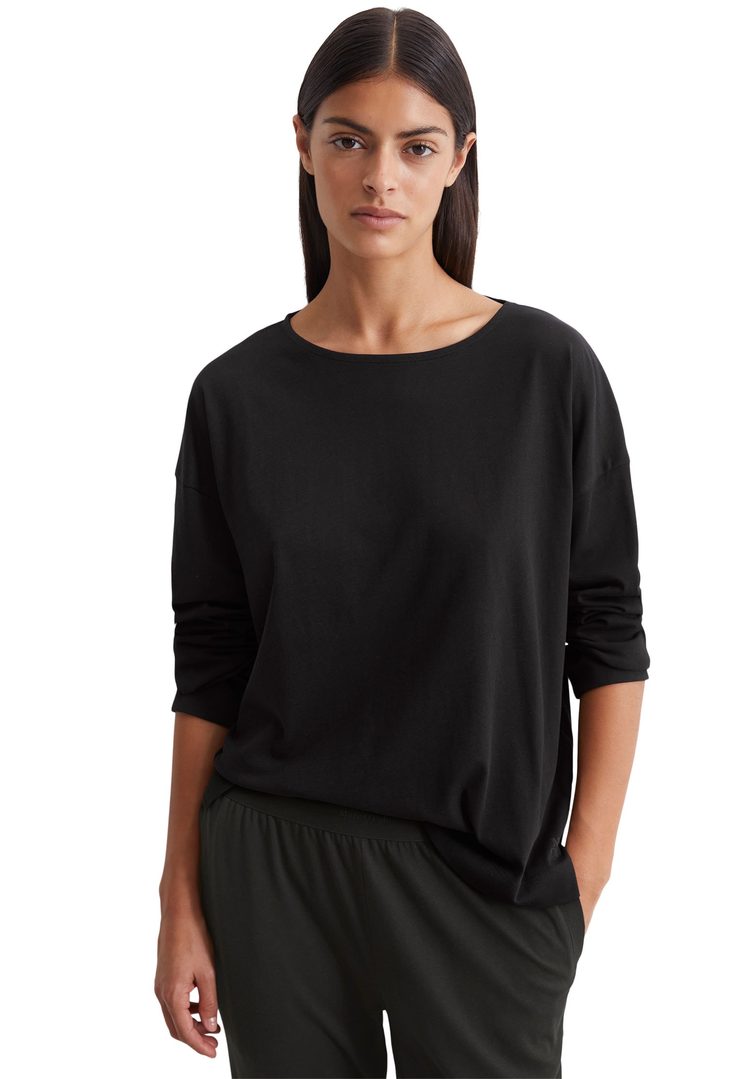 Marc OPolo Pyjamaoberteil "Mix & Match Cotton-Woven", Rundhalsausschnitt, S günstig online kaufen