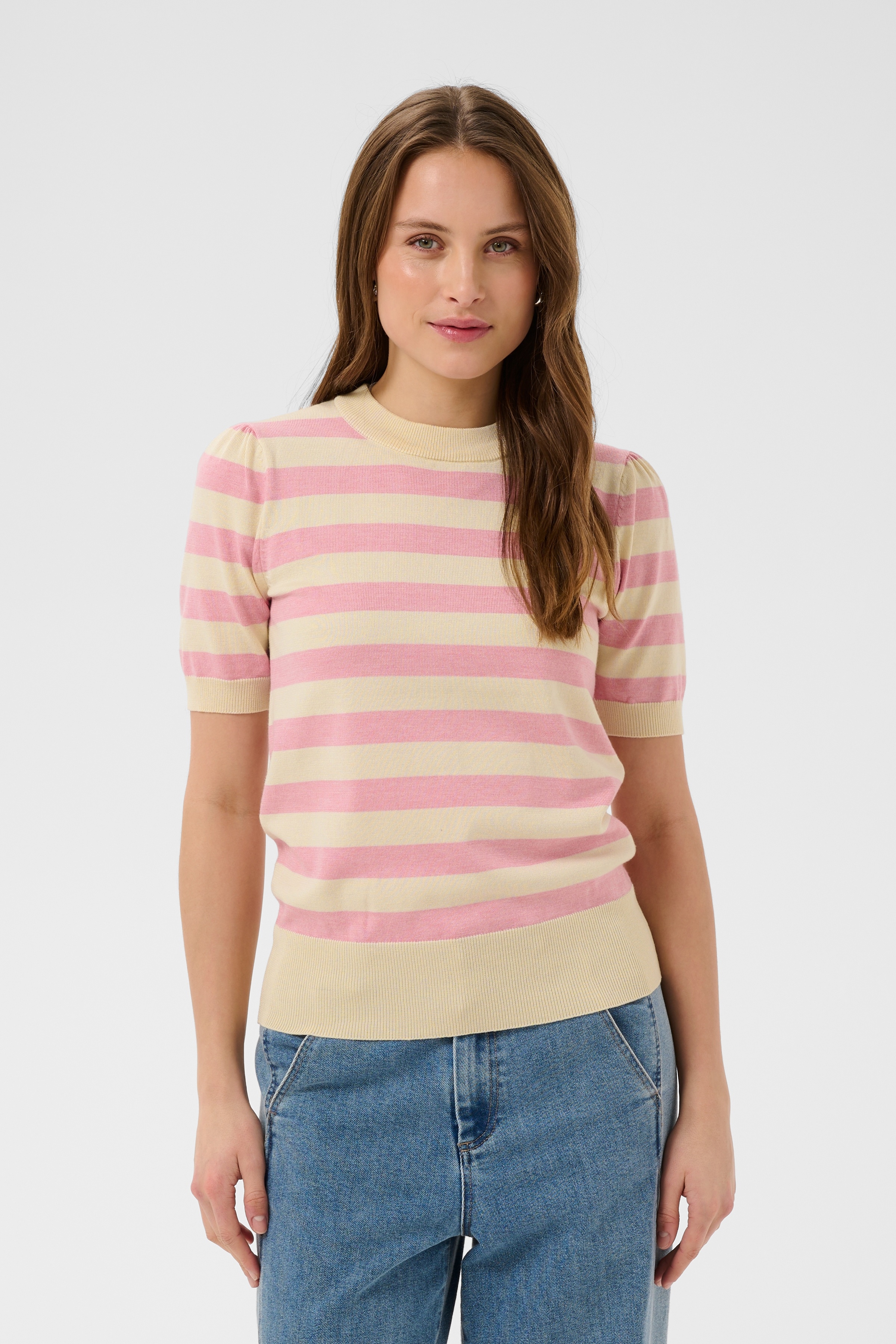 Saint Tropez Strickpullover "MilaSZ SS Block Stripe Pullover"