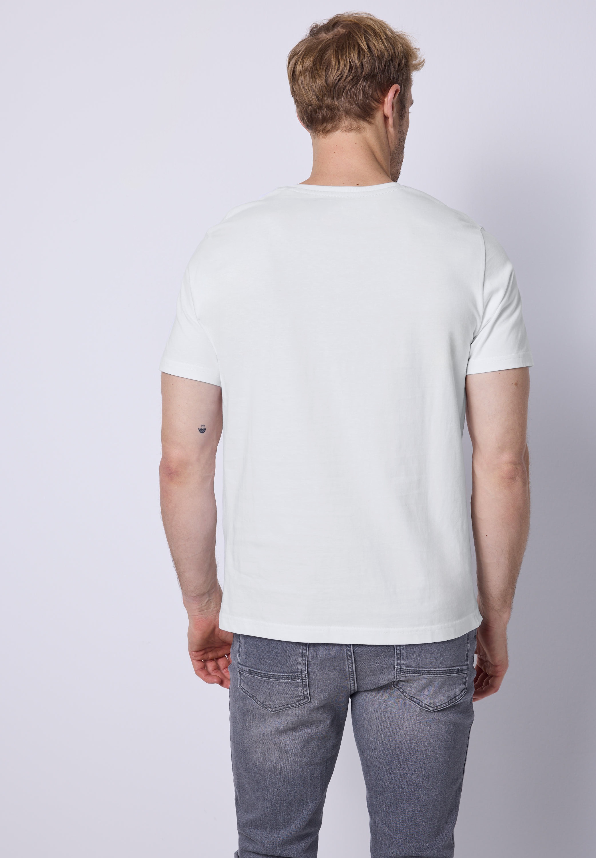 STREET ONE MEN T-Shirt mit V-Ausschnitt