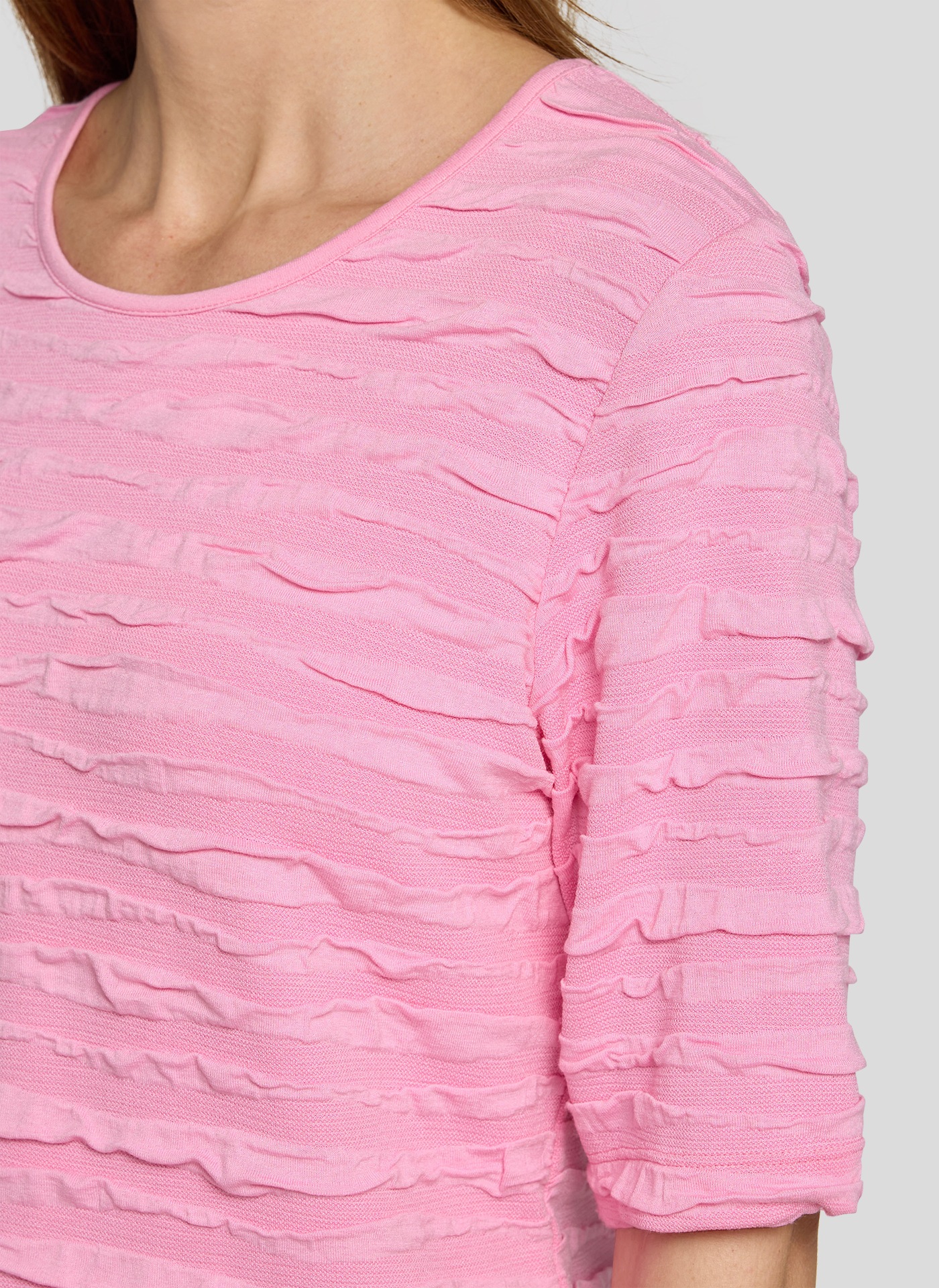 T-Shirt RABE, Damen, Gr. 40, krokus, Jersey, Obermaterial: 68% Viskose, 28% Polyester, 4% Elasthan, regular fit normal, Rundhals, Shirts T-Shirt, mit Struktur Muster 3