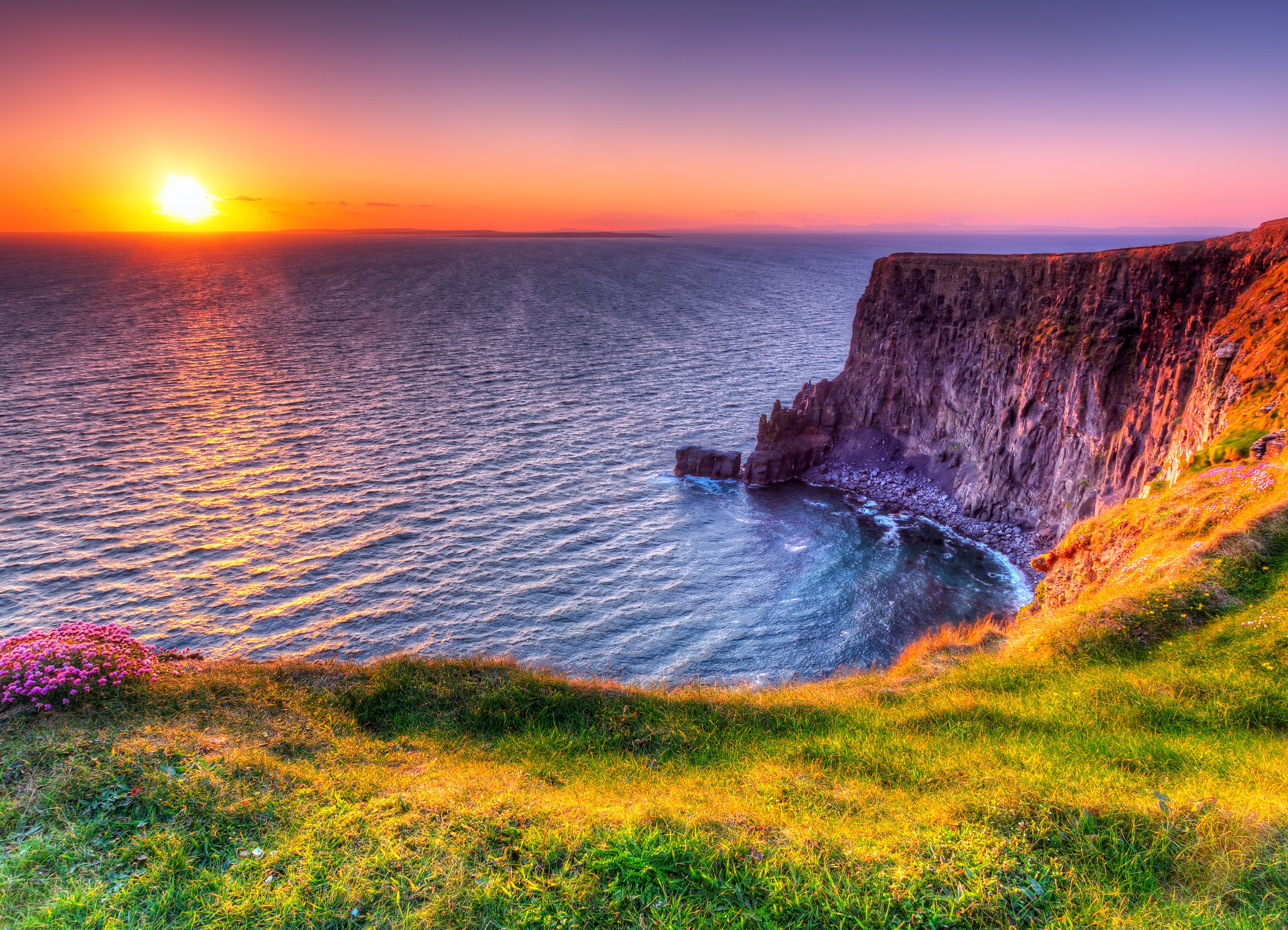 Papermoon Fototapete "Sunset at Moher Cliffs" glatt