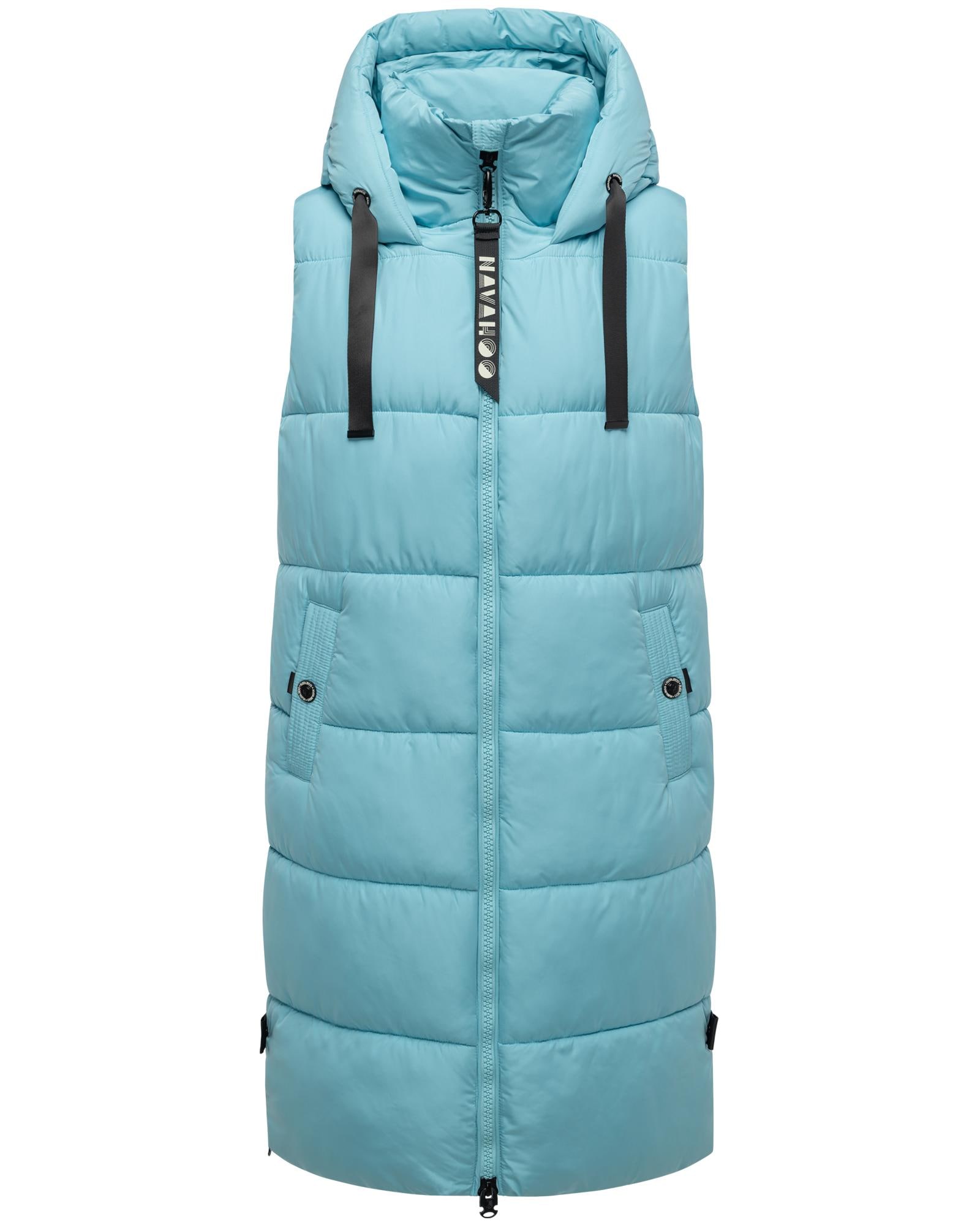 Navahoo Steppweste »Schnuffelchen«, (1 tlg.), warme Damen Outdoor-Weste lang mit Kapuze