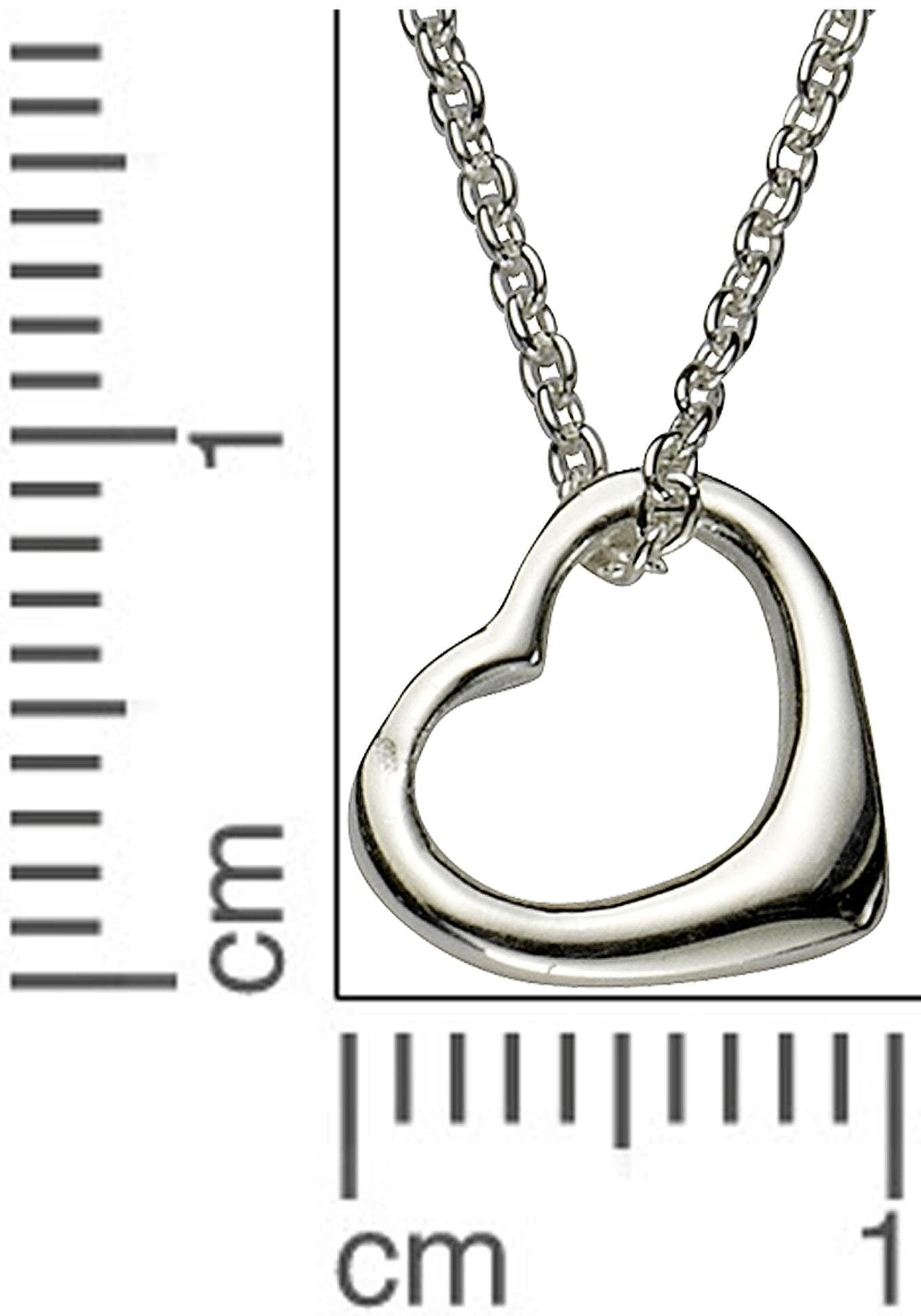 Firetti Kette mit Anhänger »Schmuck Geschenk Silber 925 Halsschmuck  Halskette Ankerkette Herz«, zu Kleid, Shirt, Jeans, Sneaker! Anlass  Geburtstag Weihnachten bestellen | BAUR