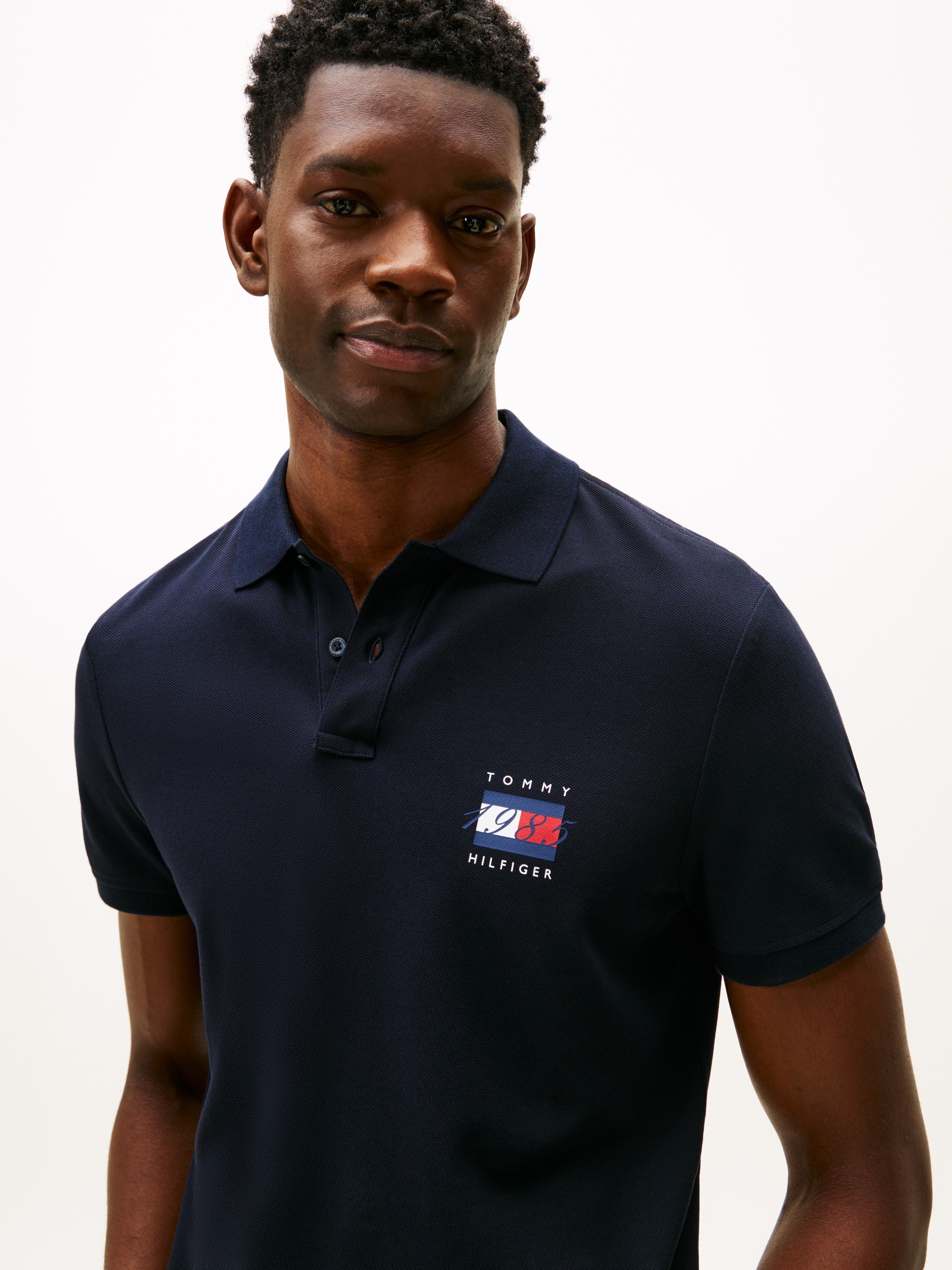 Tommy Hilfiger Poloshirt "FLAG GRAPHIC PIQUE" regular fit, Polokragen, Prin günstig online kaufen
