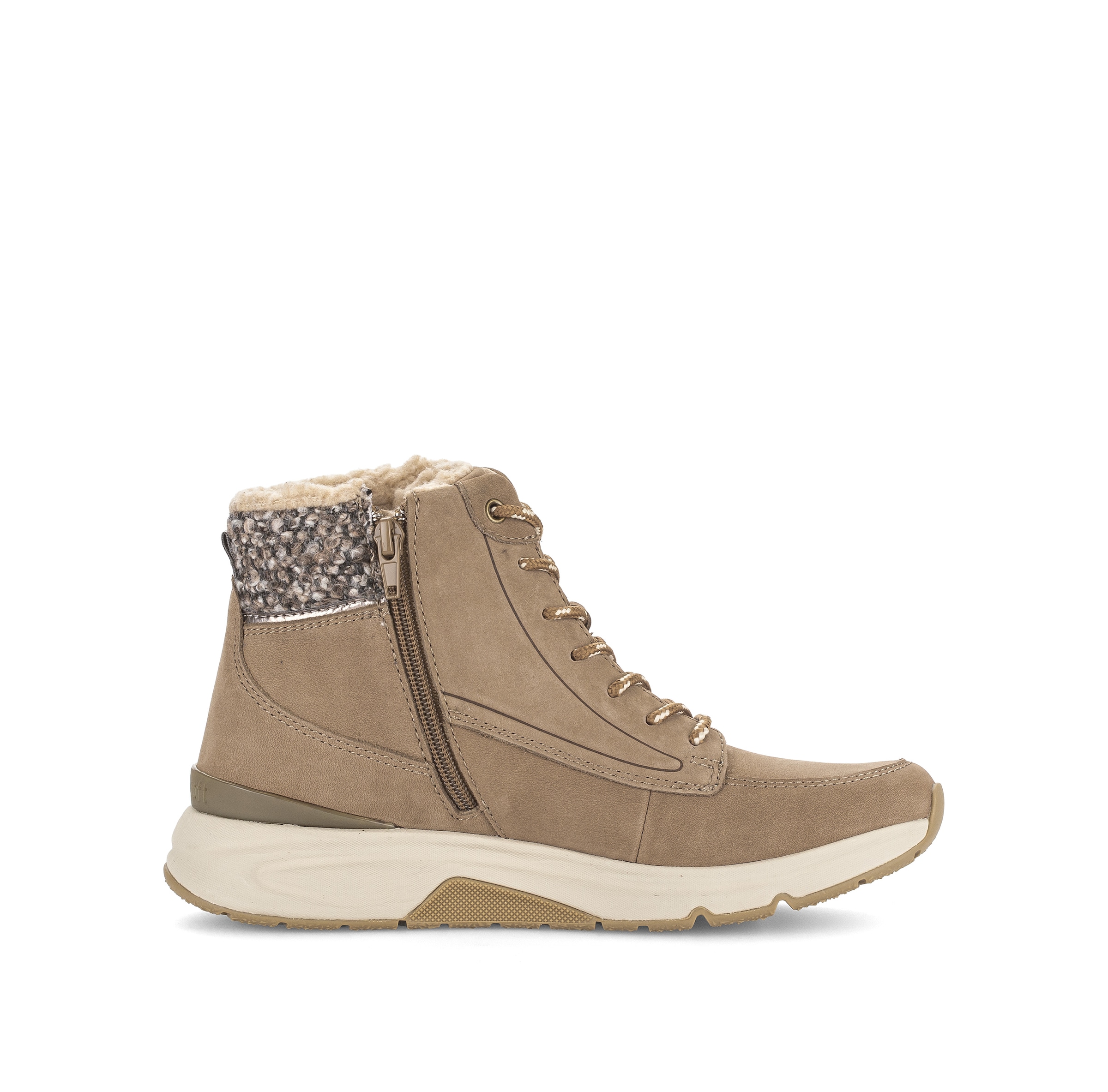 rollingsoft Schnürboots  Keilabsatz, High-Top-Sneaker mit warmem Kragen