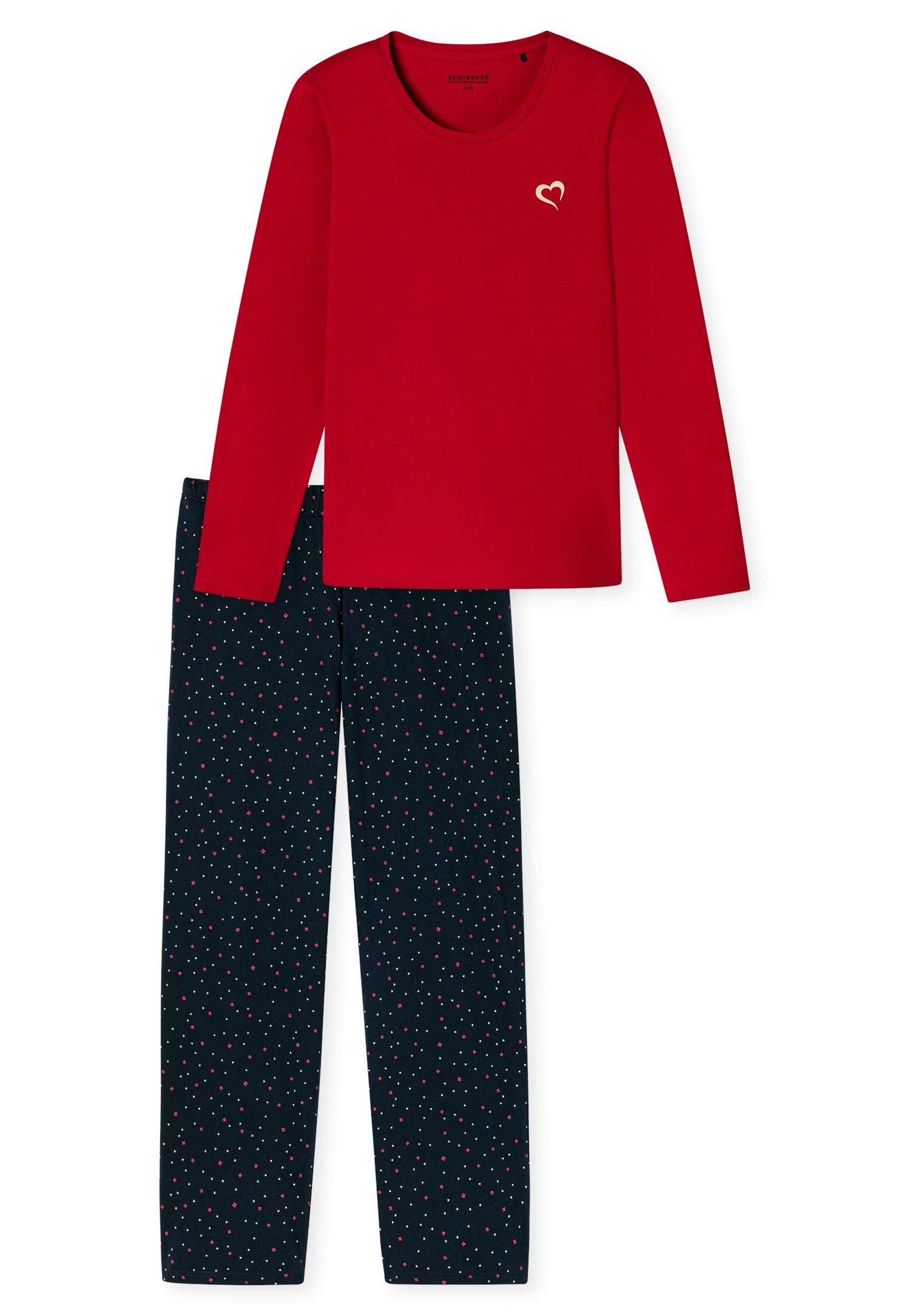 Schiesser Schlafanzug "Family" 0, 2 tlg. Langarm, Baumwolle, Rundhalsaussch günstig online kaufen