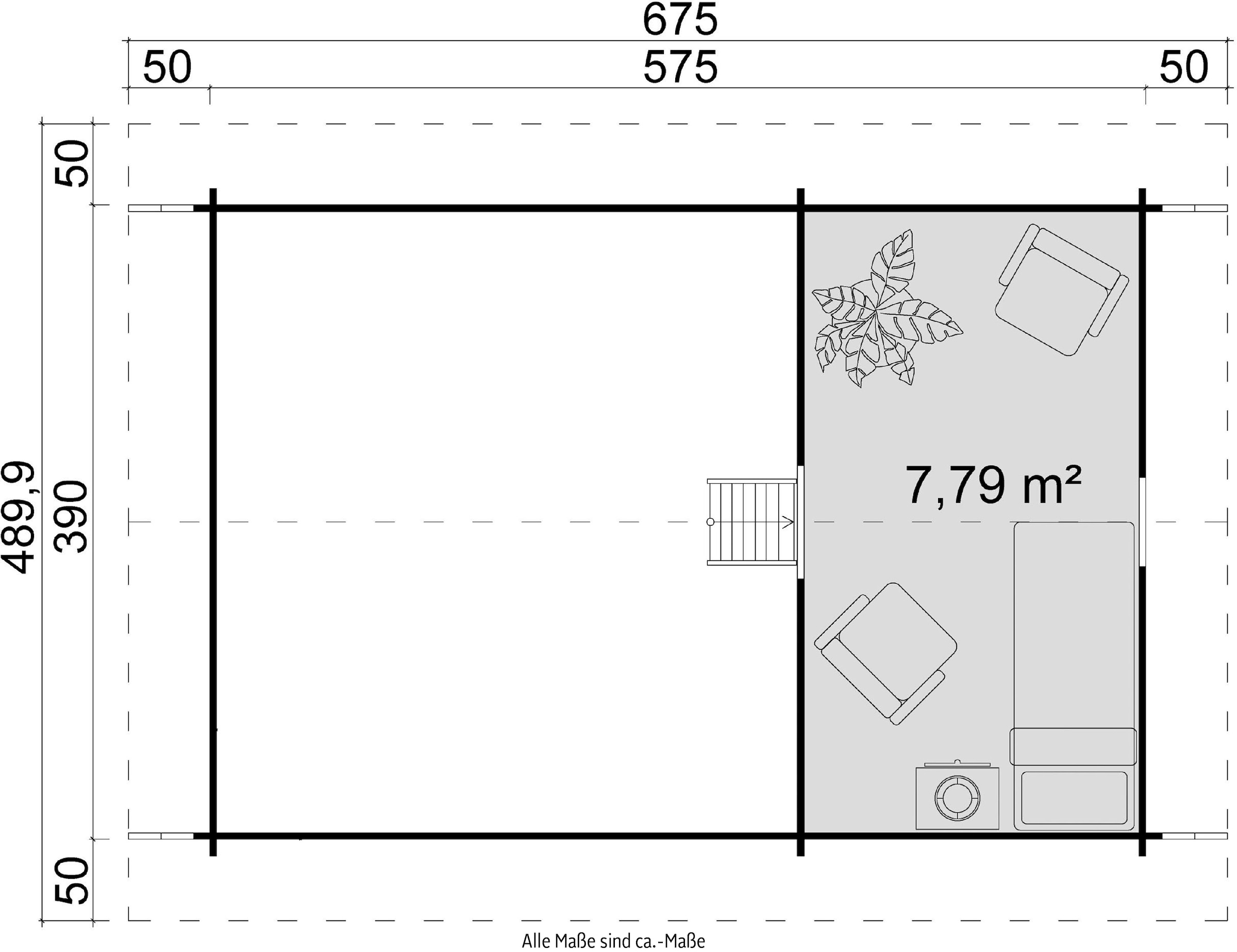 LASITA MAJA Gartenhaus »CAROLINE«, (Set, inkl. Fußbodenbretter zum Verlegen)