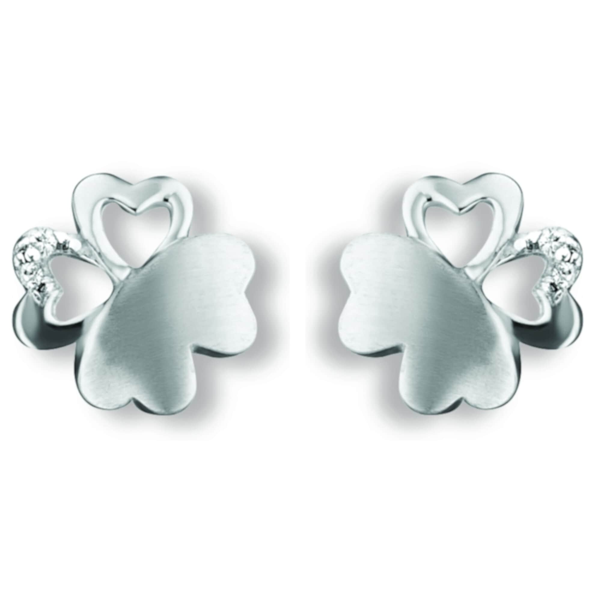 ONE ELEMENT Paar Ohrstecker »Zirkonia Blume Silber Damen aus online Schmuck | Ohrstecker 925 Ohrringe Blume bestellen Silber«, BAUR