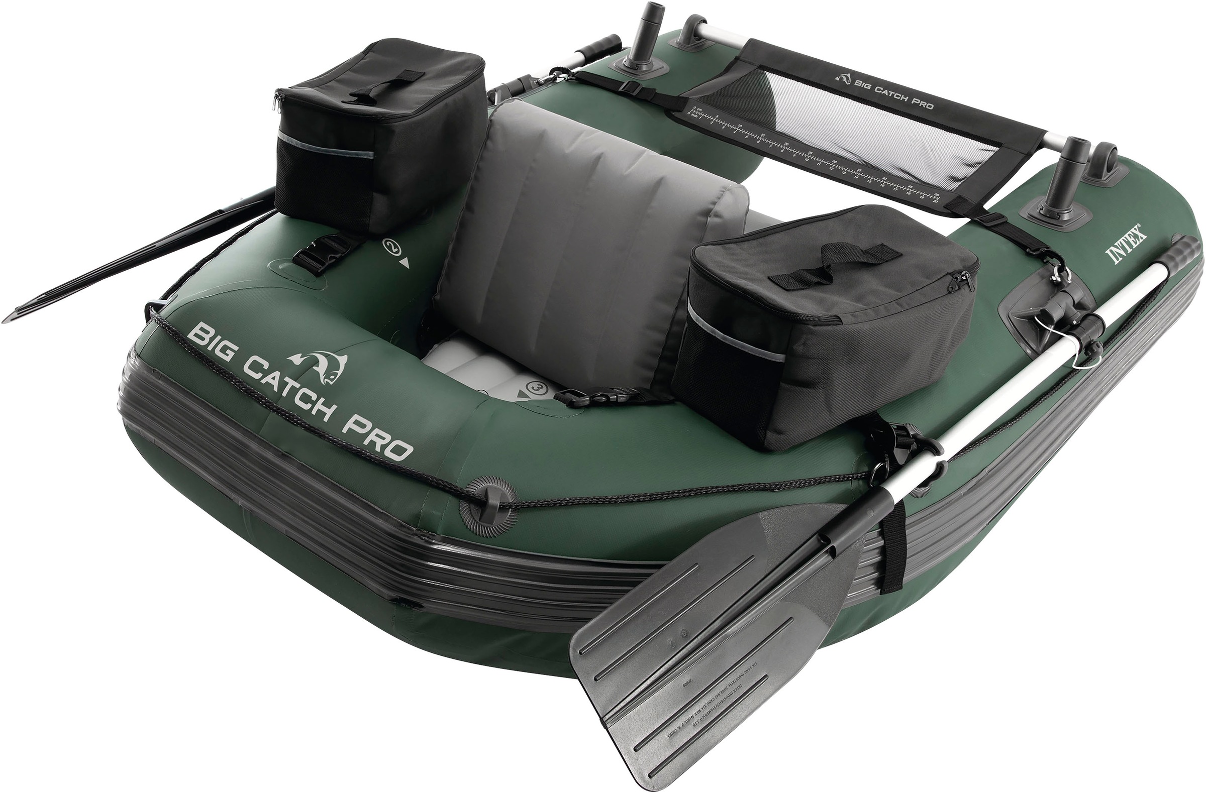 INTEX Angelboot "Big Catch PRO ", B:119cm H:38cm L:165cm, grau, Kleinboote, Hochdruck-Luftbefüllung für Stabilität