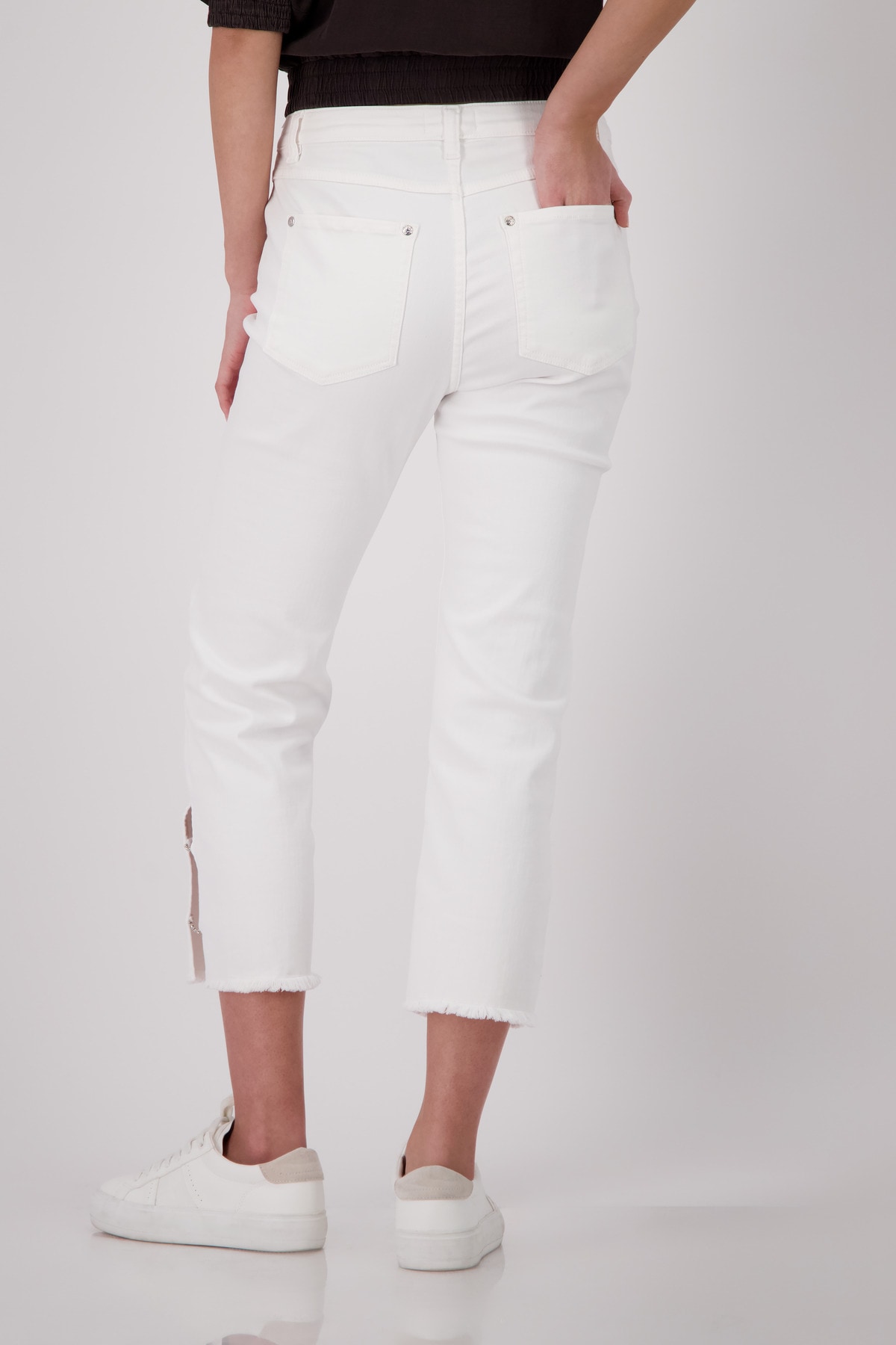 Monari 7/8-Hose »Hose Greta Short«  Regular fit mit Strasskette