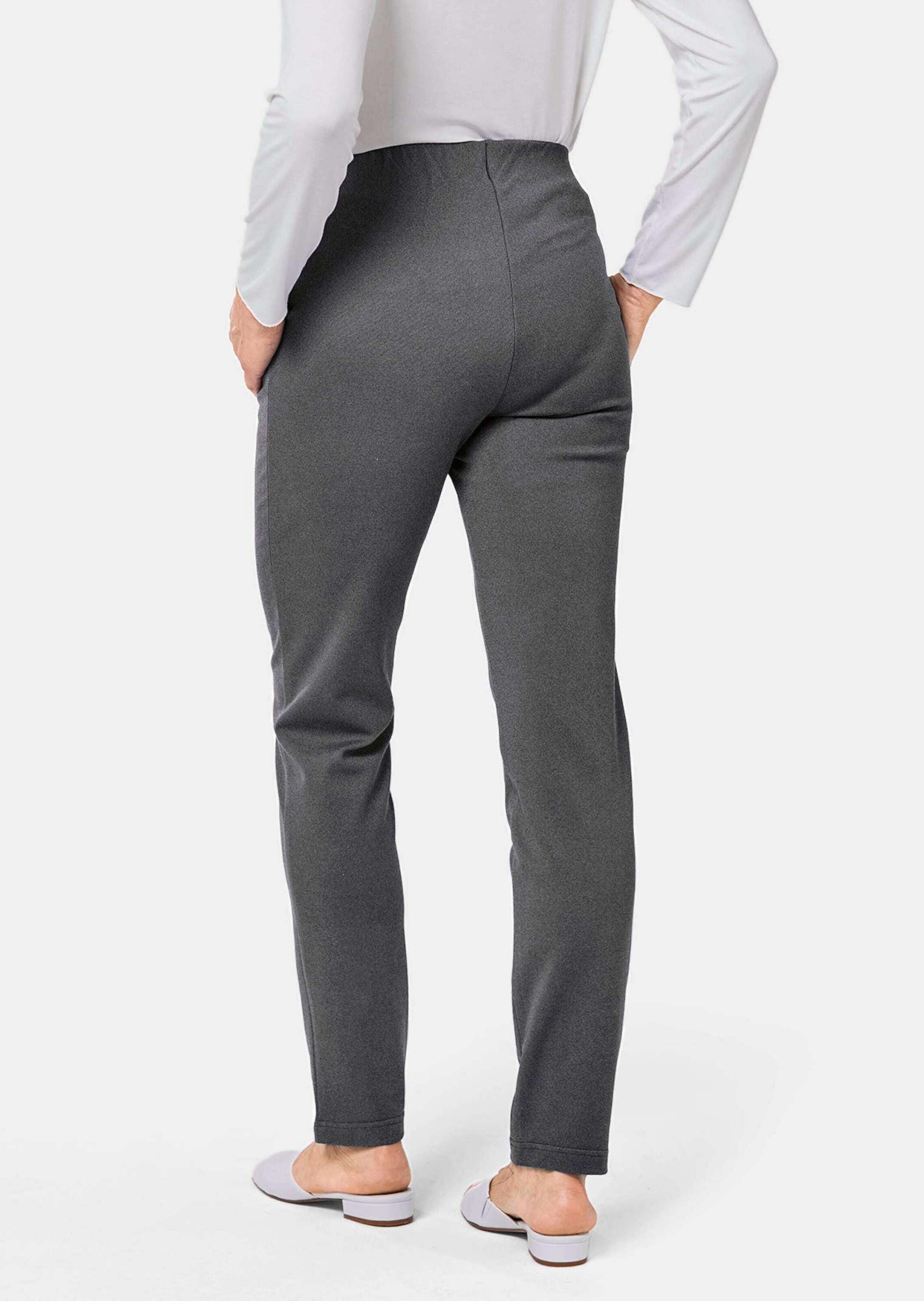 GOLDNER Schlupfhose »Schlupfhose LOUISA Moderne Hose LOUISA mit streckenden Biesen«