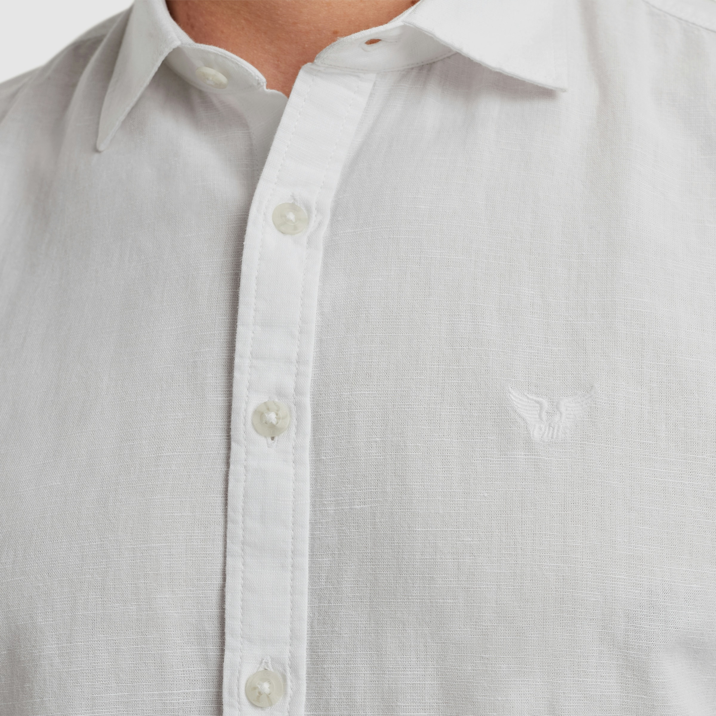 PME LEGEND Kurzarmhemd »Short Sleeve Shirt Ctn Linen 2 tone«, in melierter Optik