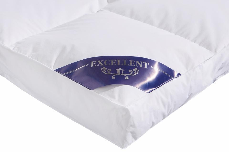 Excellent Daunenbettdecke »VENEDIG, Bettdecken für Sommer und Winter, Decke«, polarwarm, Füllung 90% Daunen, 10% Federn, Bezug 100% Baumwolle, (1 St.), Bettdecke 135x200 cm, 155x220cm und weitere Größen, Made in Germany