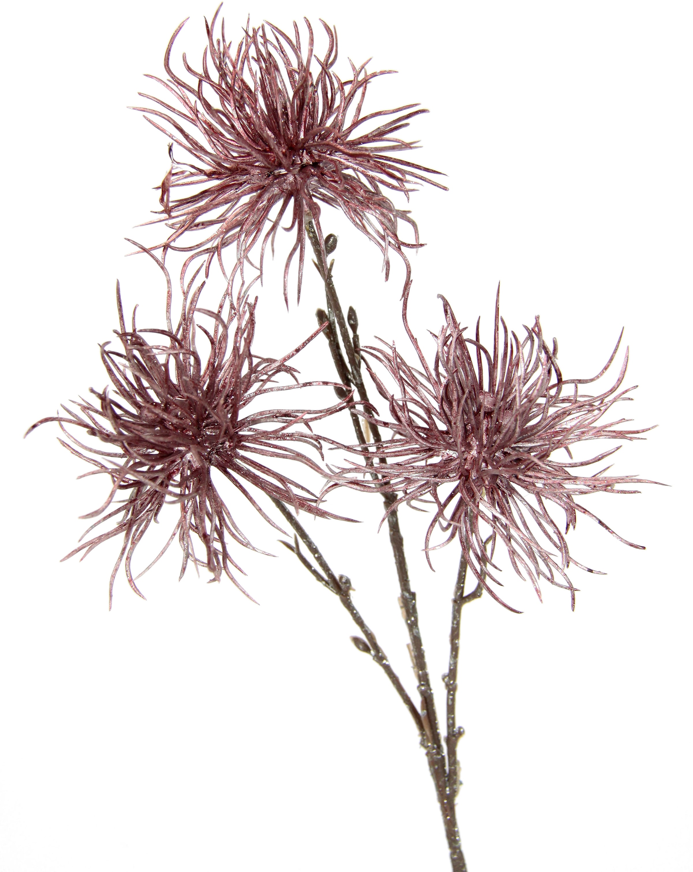 I.GE.A. Kunstblume »Distel«, Metallic-Distelzweig, Kunstzweige, 5er Set