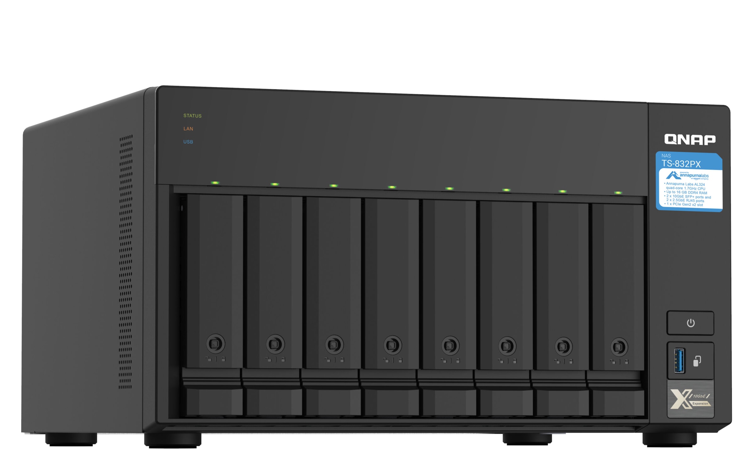 QNAP NAS-Server "TS-832PX", B:29,5cm H:39,5cm T:42,5cmohne farbbezeichnung, NAS-Server