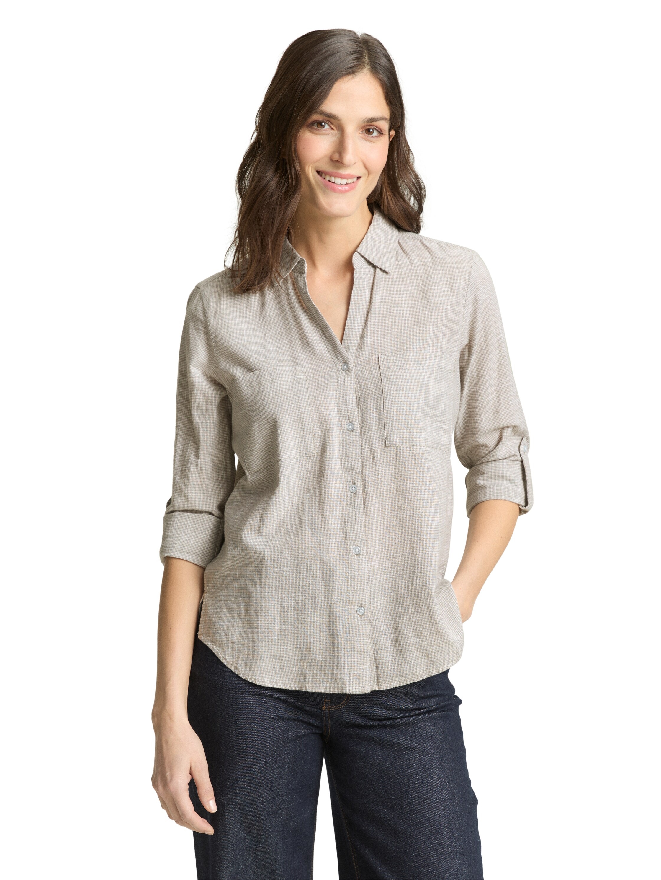 TOM TAILOR Langarmbluse "Regular" mit Brusttaschen günstig online kaufen