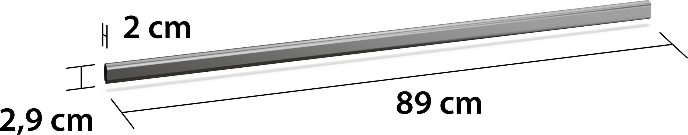 rauch Kleiderstange "Zubehör für Rauch-Schränke" Breite 89 cm, für Rauch-Schränke mit Element-Breite 93 cm