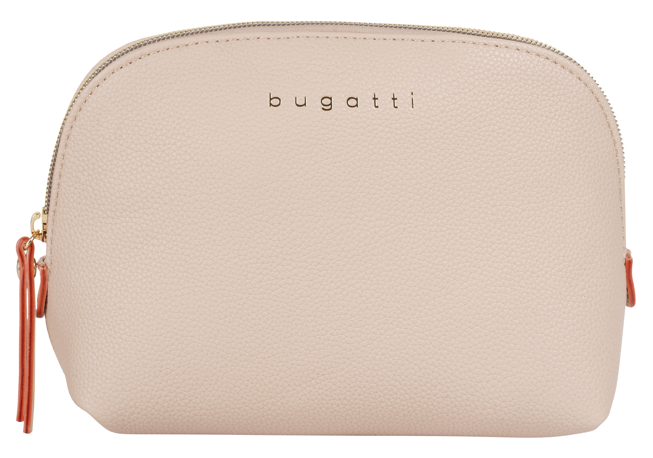 BUGATTI Damen Kosmetiktasche "BUGATTI Damen Kosmetiktasche ELLA", beige, leicht glänzend, unifarben, Kunstfaser, Taschen