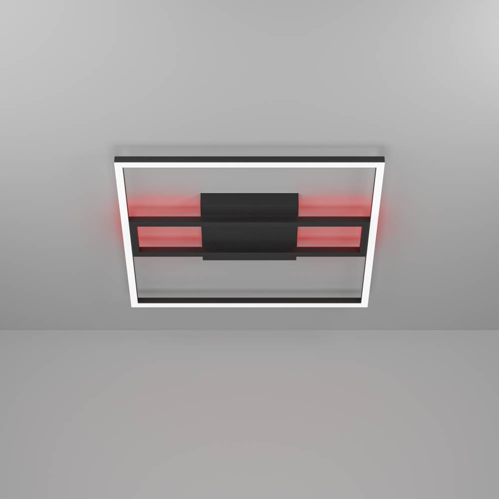EGLO Deckenleuchte »CALAGRANO-Z«, 1 flammig-flammig, ZigBee, App und Sprachsteuerung Alexa,RGB Backlight, dimmbar, 45x45 cm