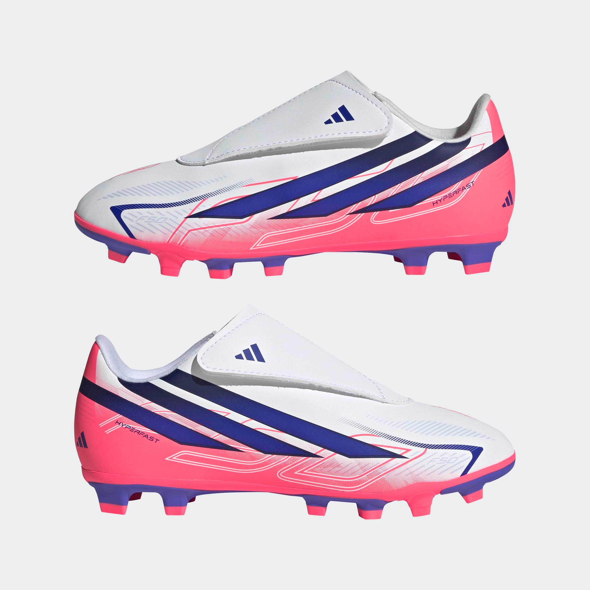 adidas Performance Fußballschuh »F50 HYPERFAST CLUB KIDS , KLETTVERSCHLUSS, FESTE BÖDEN/MULTI GROUND«  für viele verschiedene Böden geeignet, für Jugendliche & Kinder